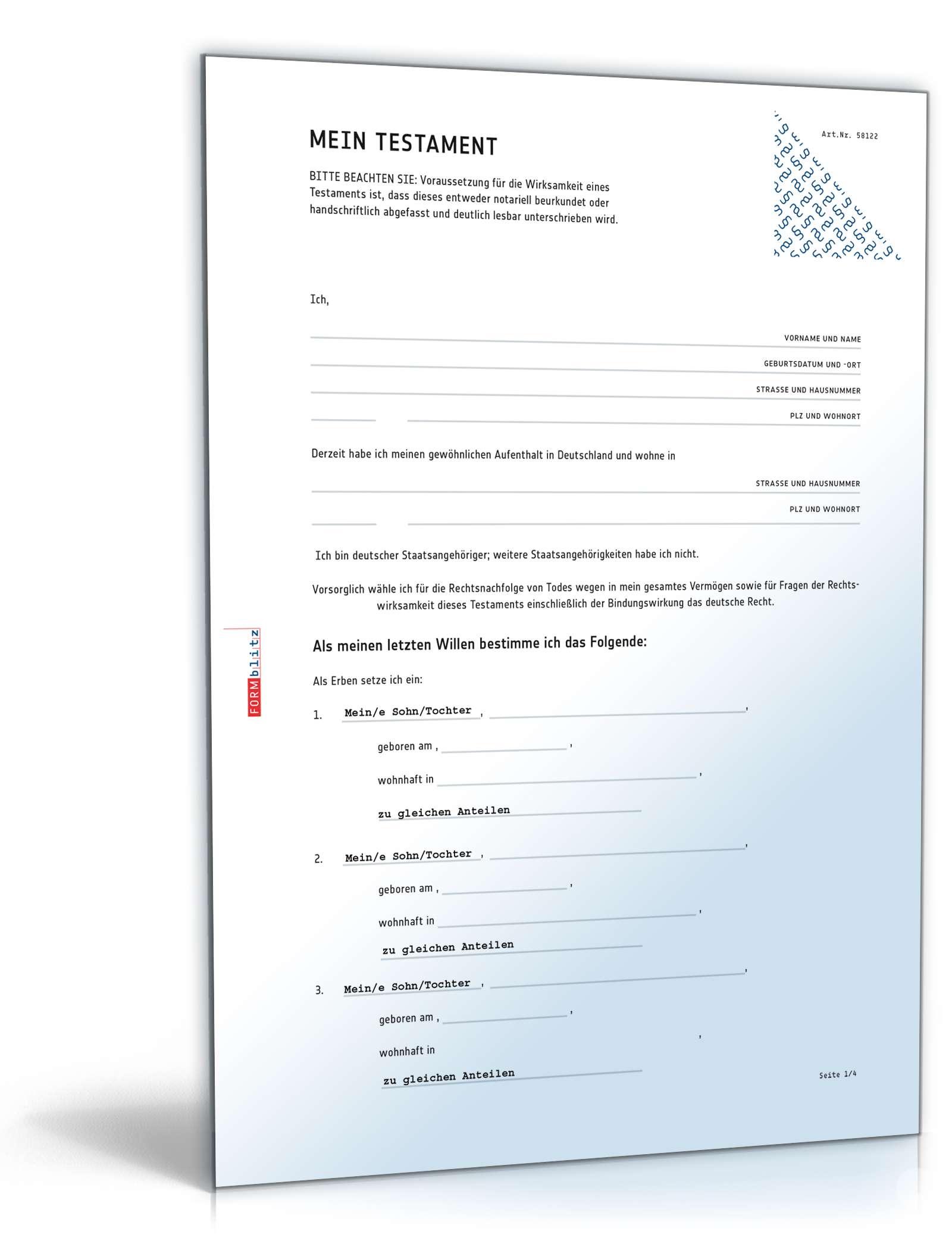 Digitales Testament plus Ratgeber Excel. Seite: 2