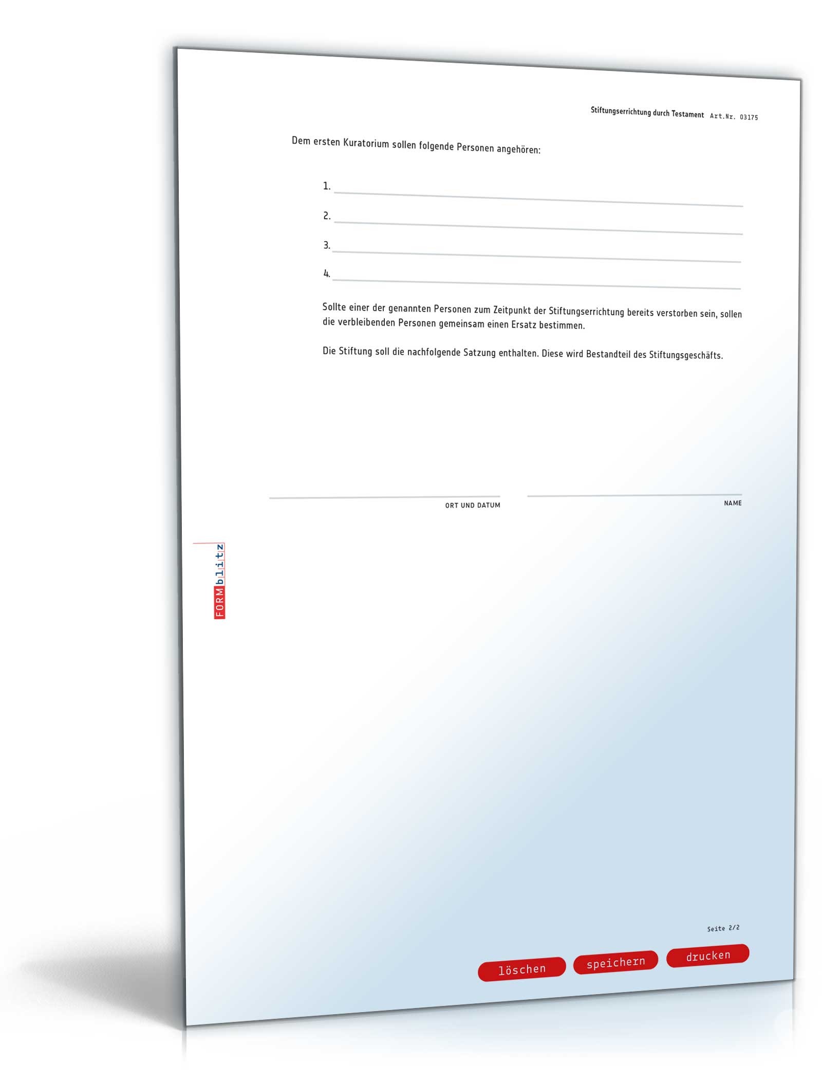 Stiftungstestament PDF. Seite: 2