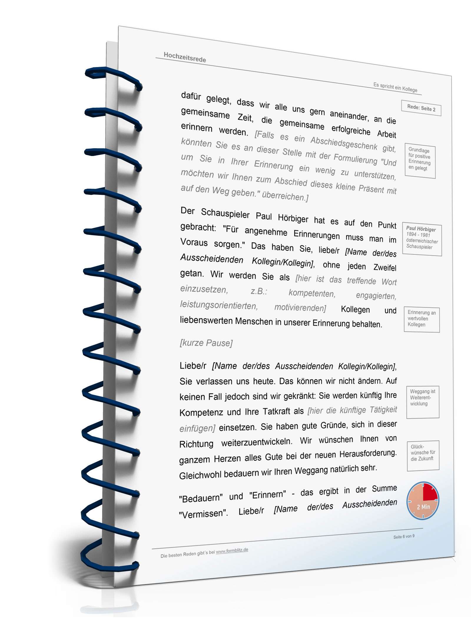 Musterrede zur Verabschiedung eines Kollegen Word. Seite: 6