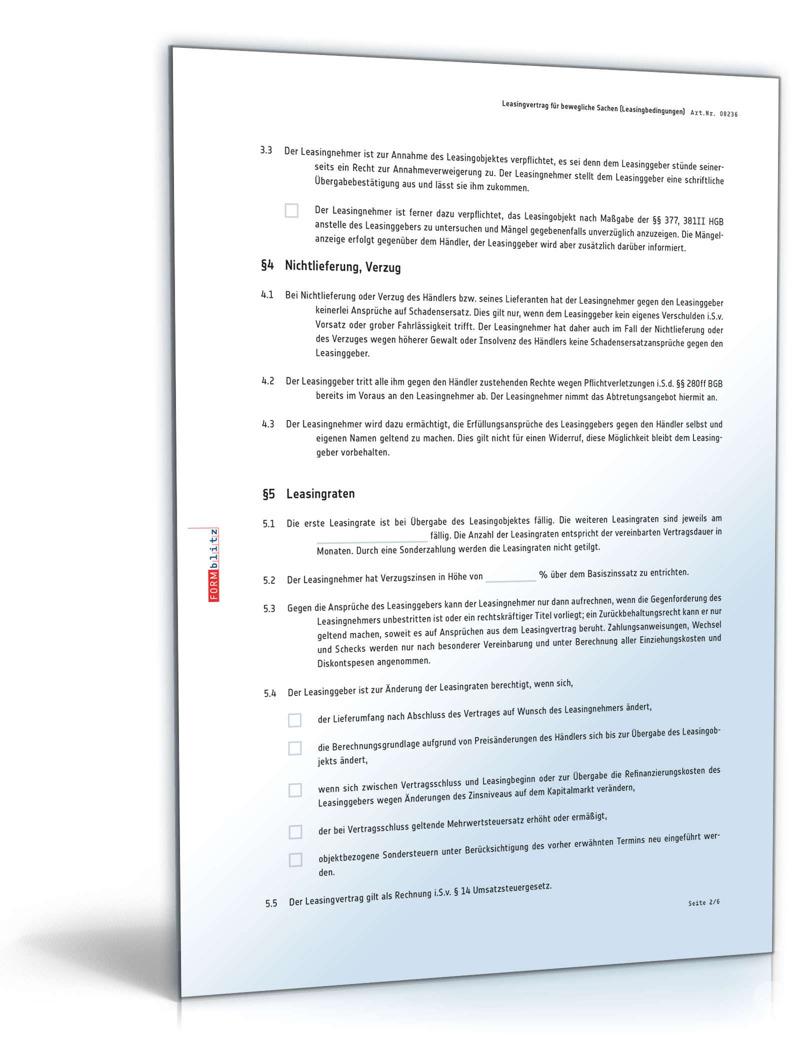 Leasingvertrag PDF. Seite: 10