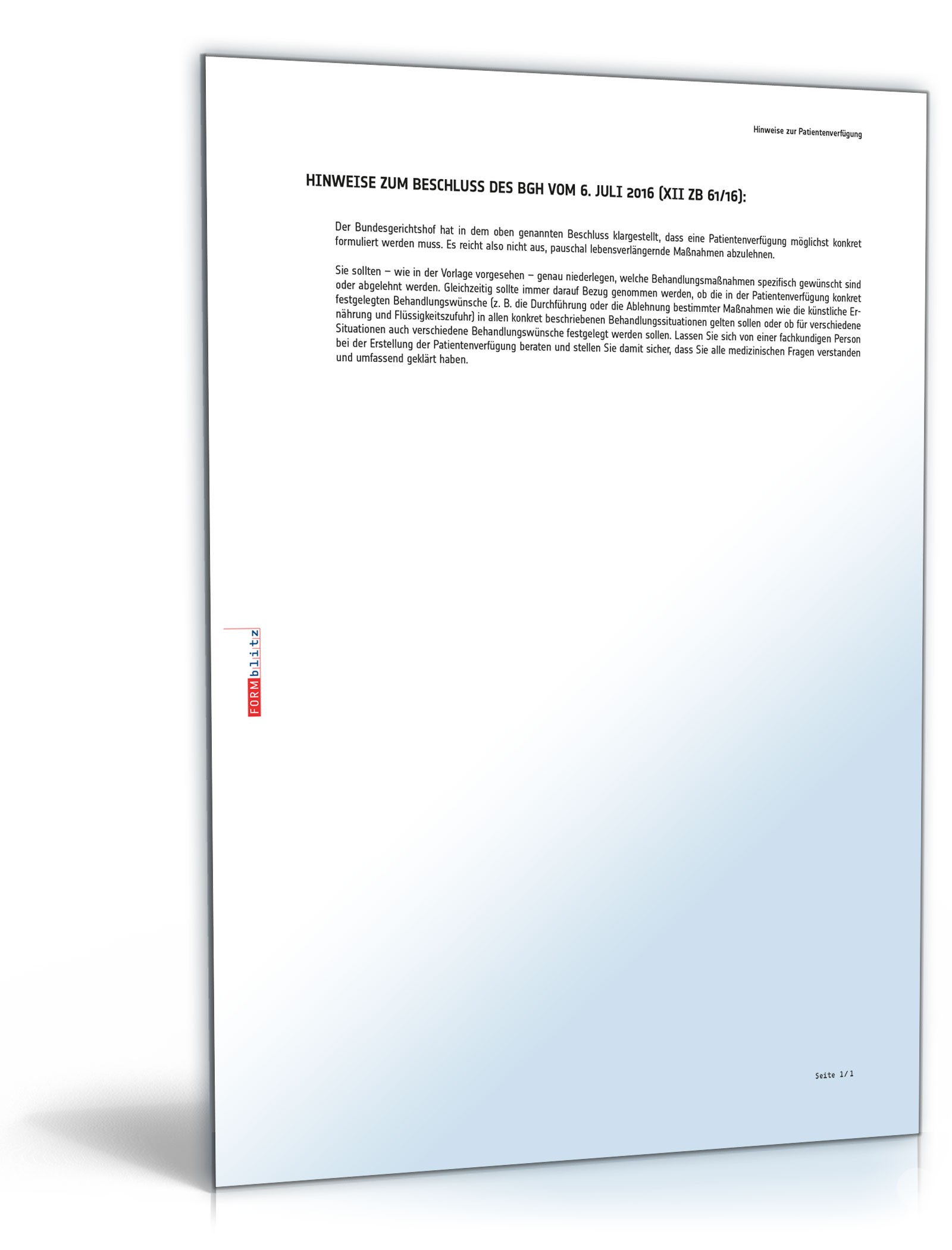 Patientenverfügung PDF. Seite: 11