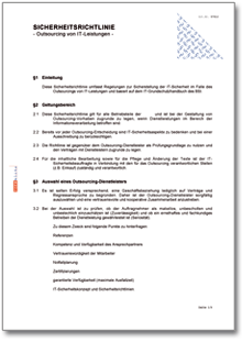 Sicherheitsrichtlinie Outsourcing von IT-Leistungen Word
