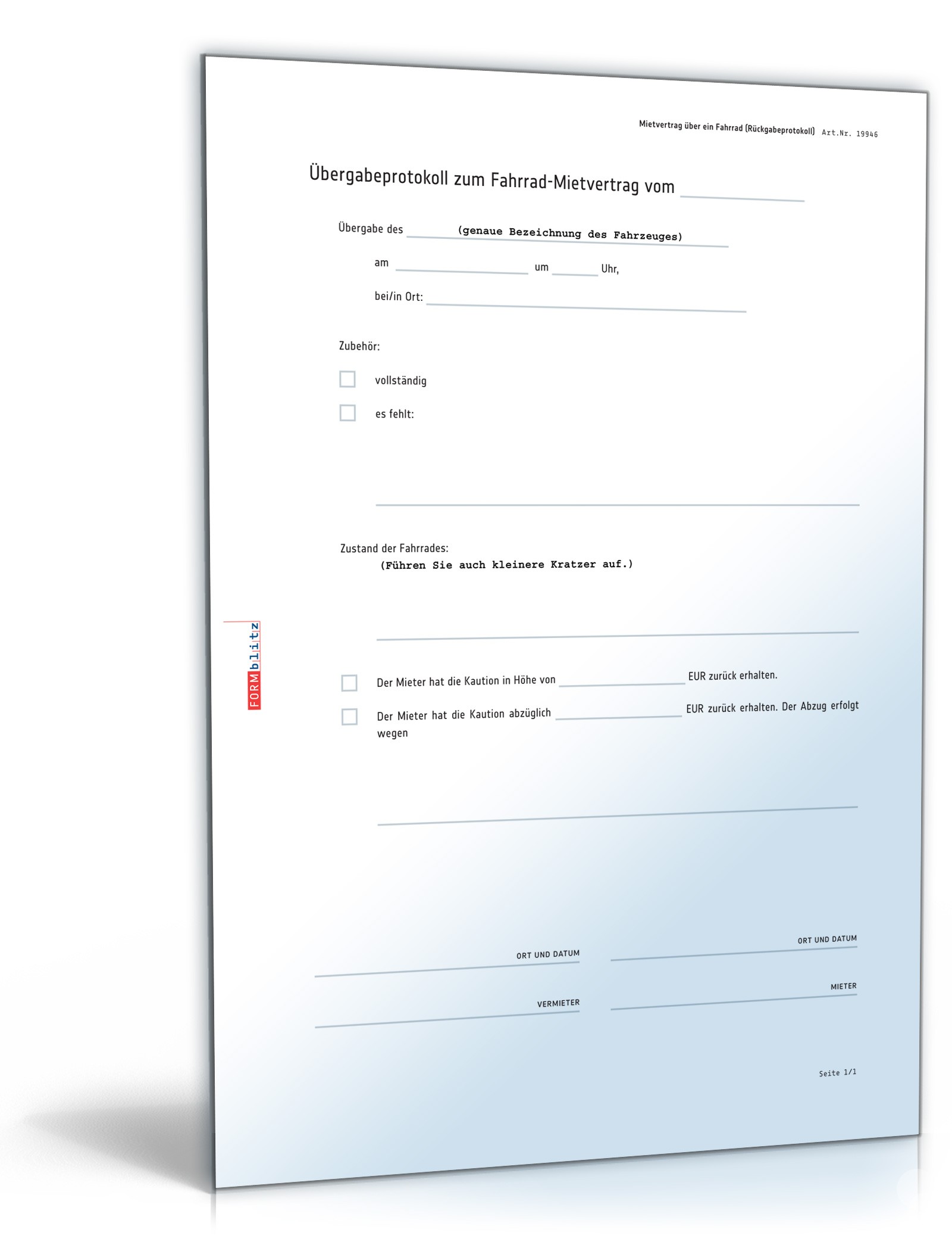 Mietvertrag Fahrrad PDF. Seite: 7