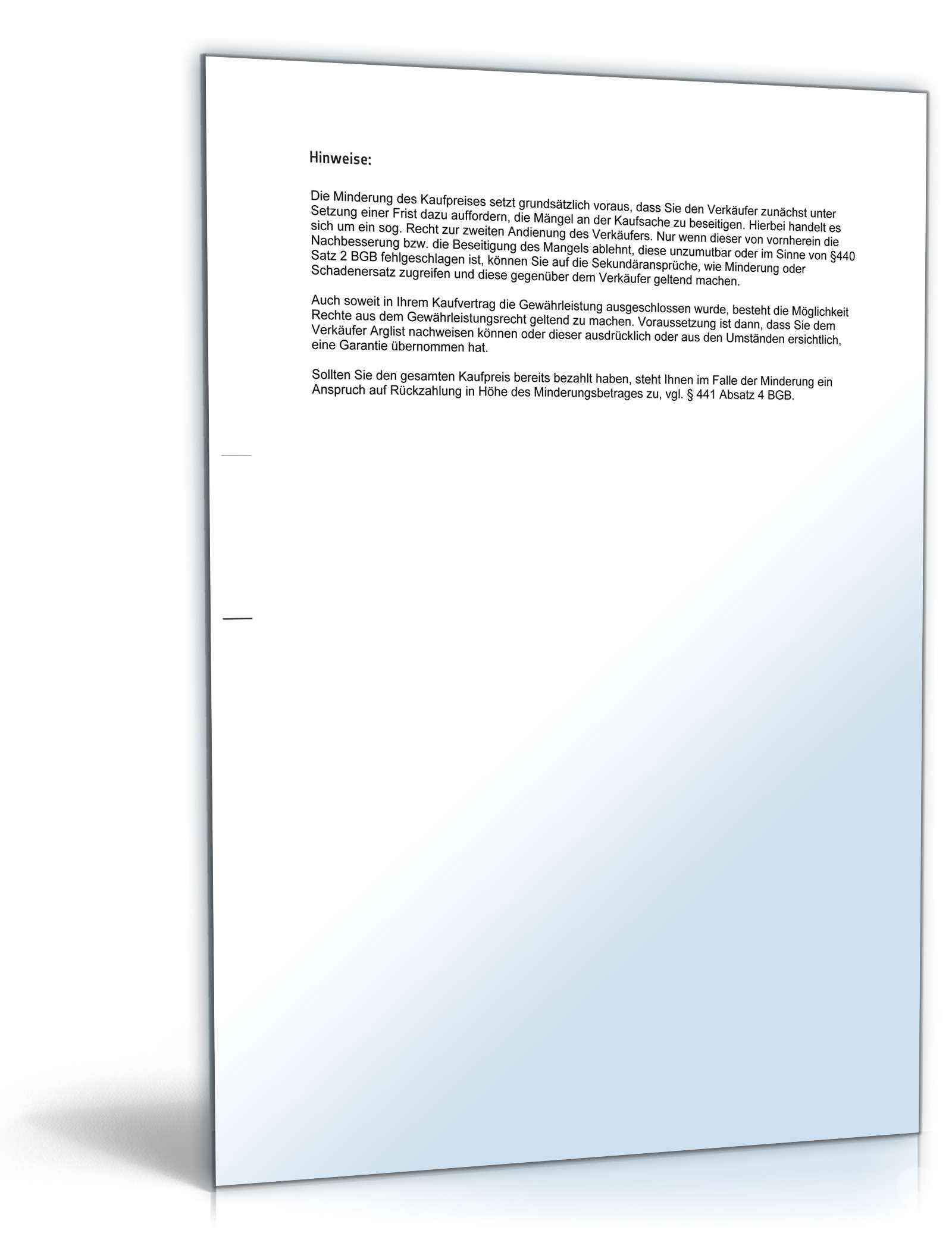 Mängelanzeige gegenüber Verkäufer PDF. Seite: 3