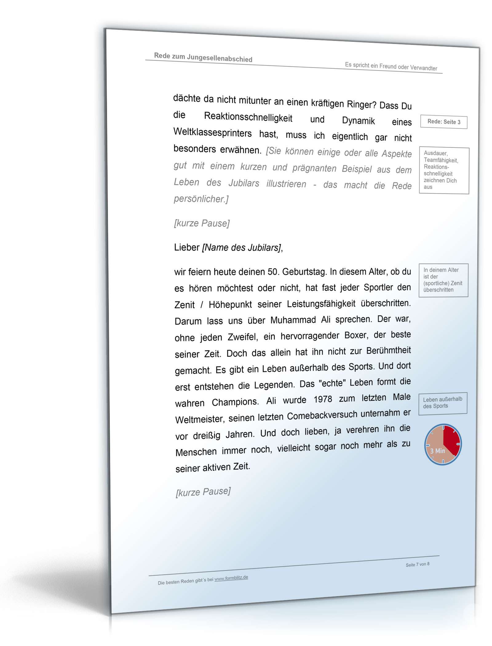 Musterrede zum 50. Geburtstag  Excel. Seite: 6