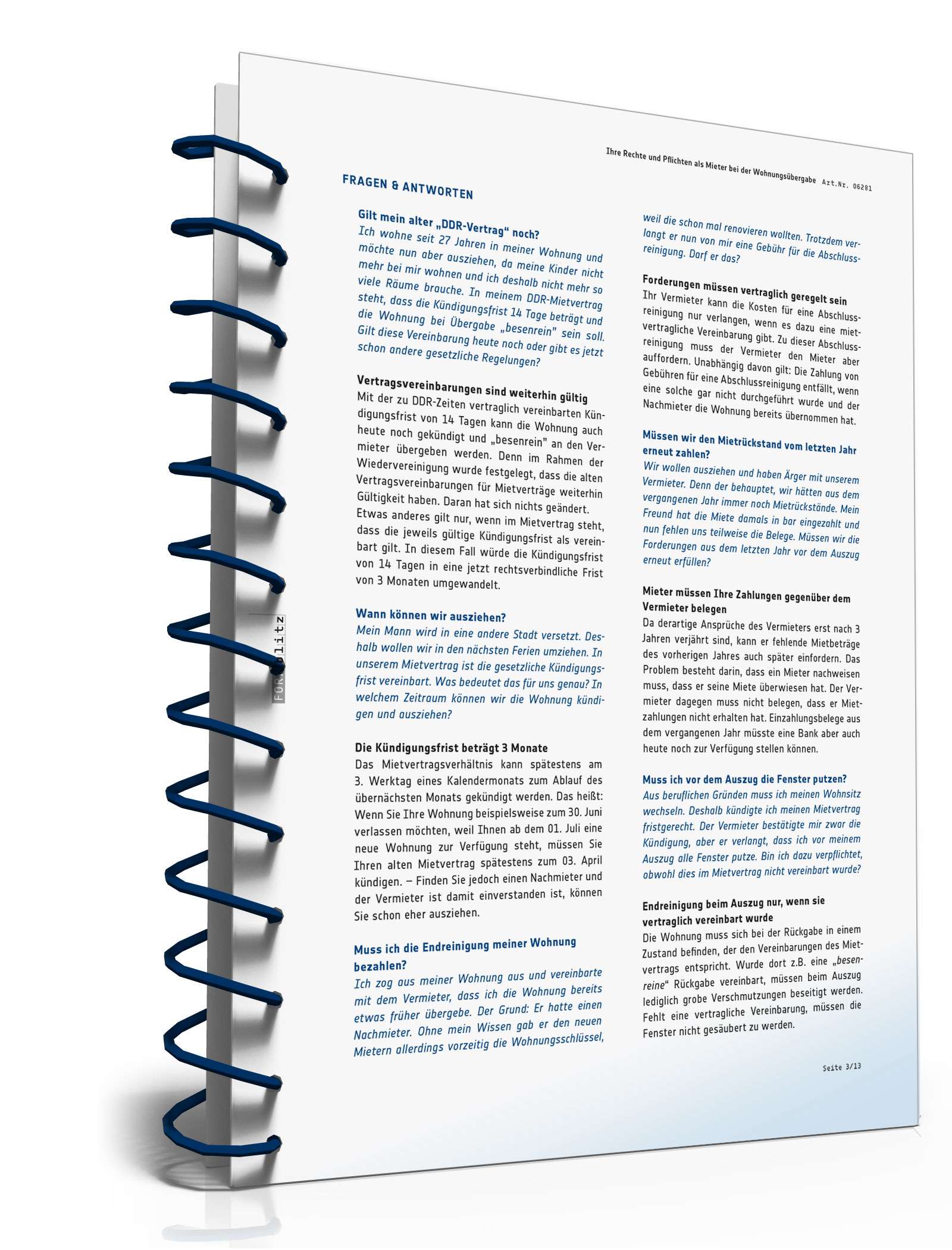 Ratgeber Mietrecht Wohnungsübergabe PDF. Seite: 4