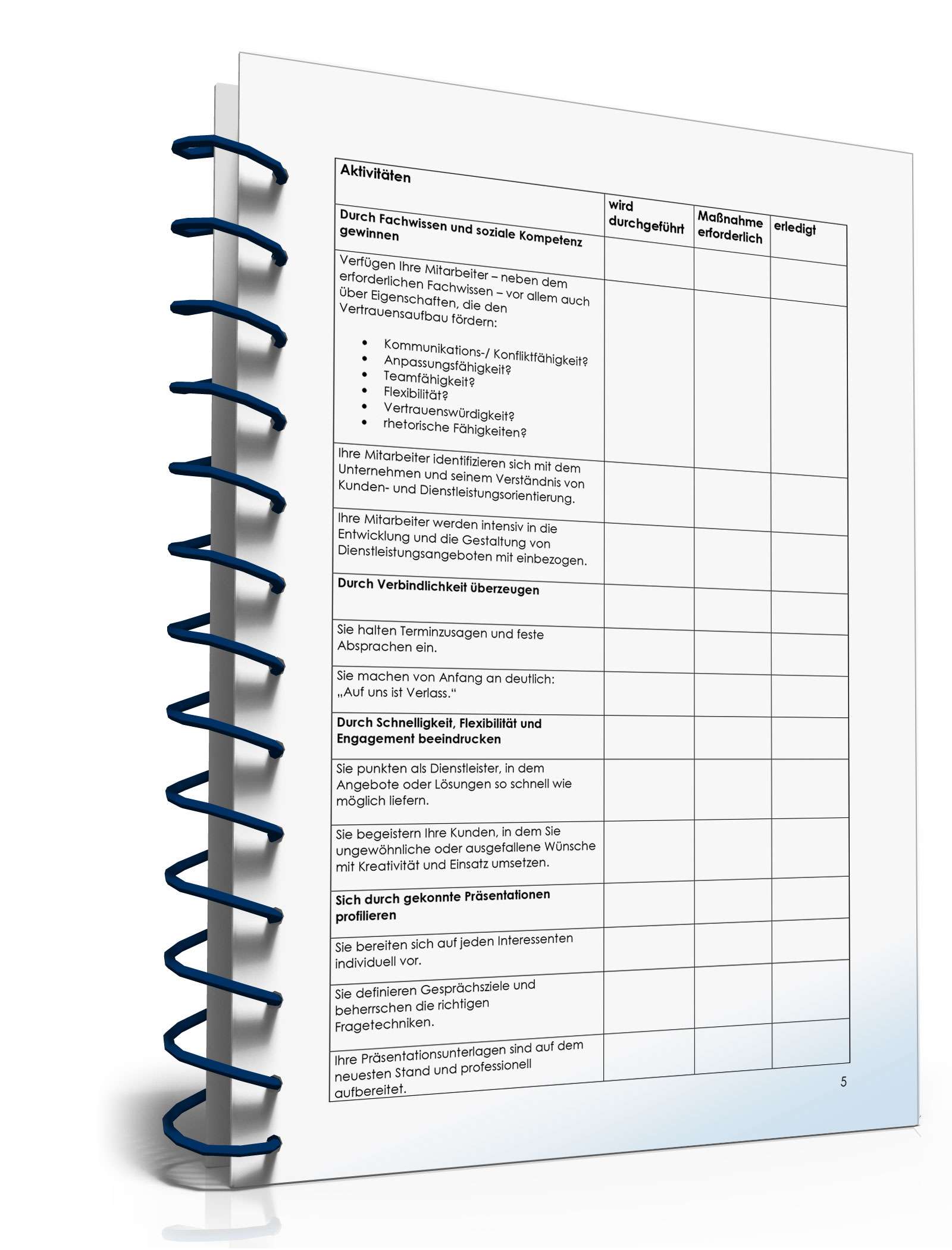 Checkliste Dienstleistungskompetenz PDF. Seite: 5