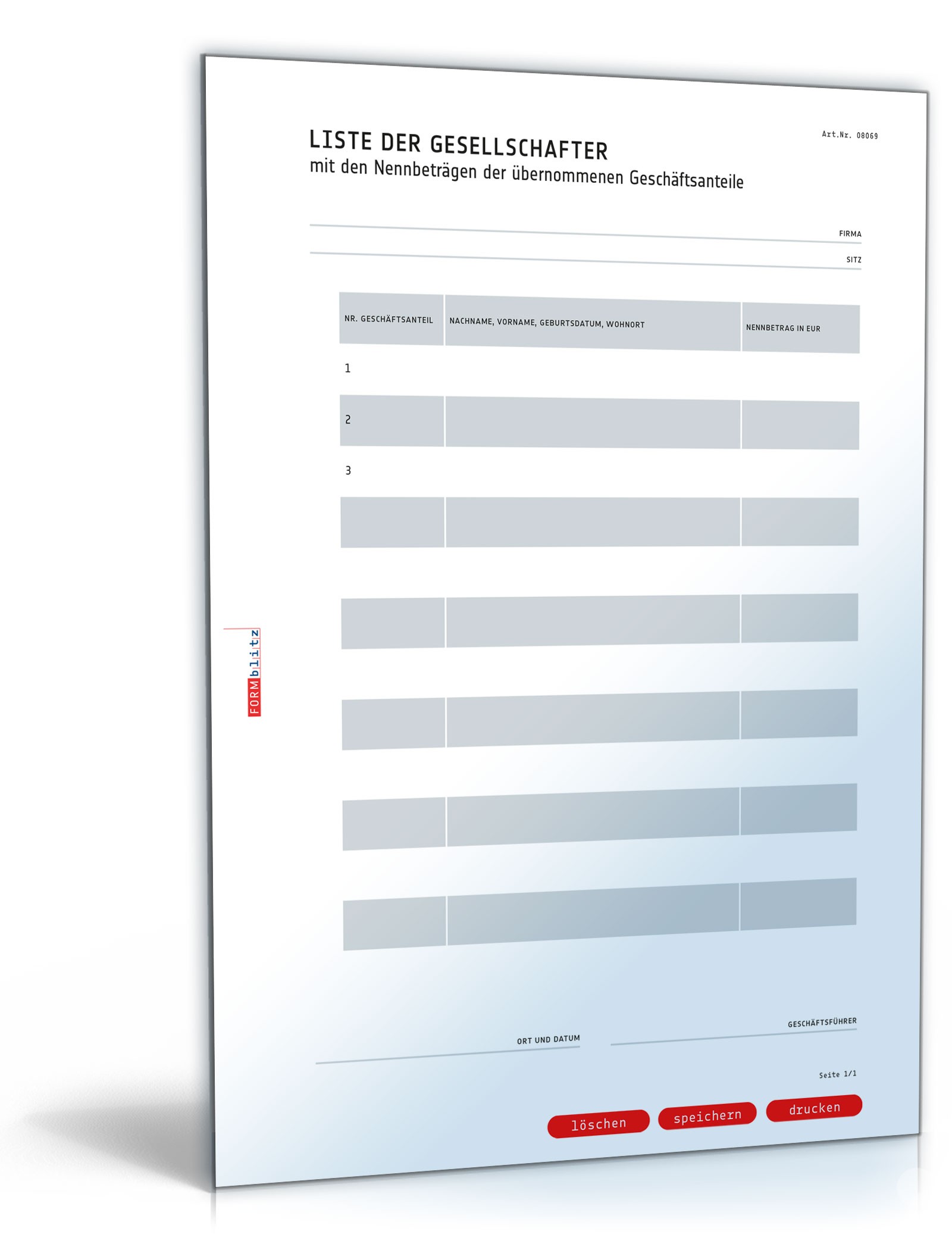 Gesellschafterliste PDF