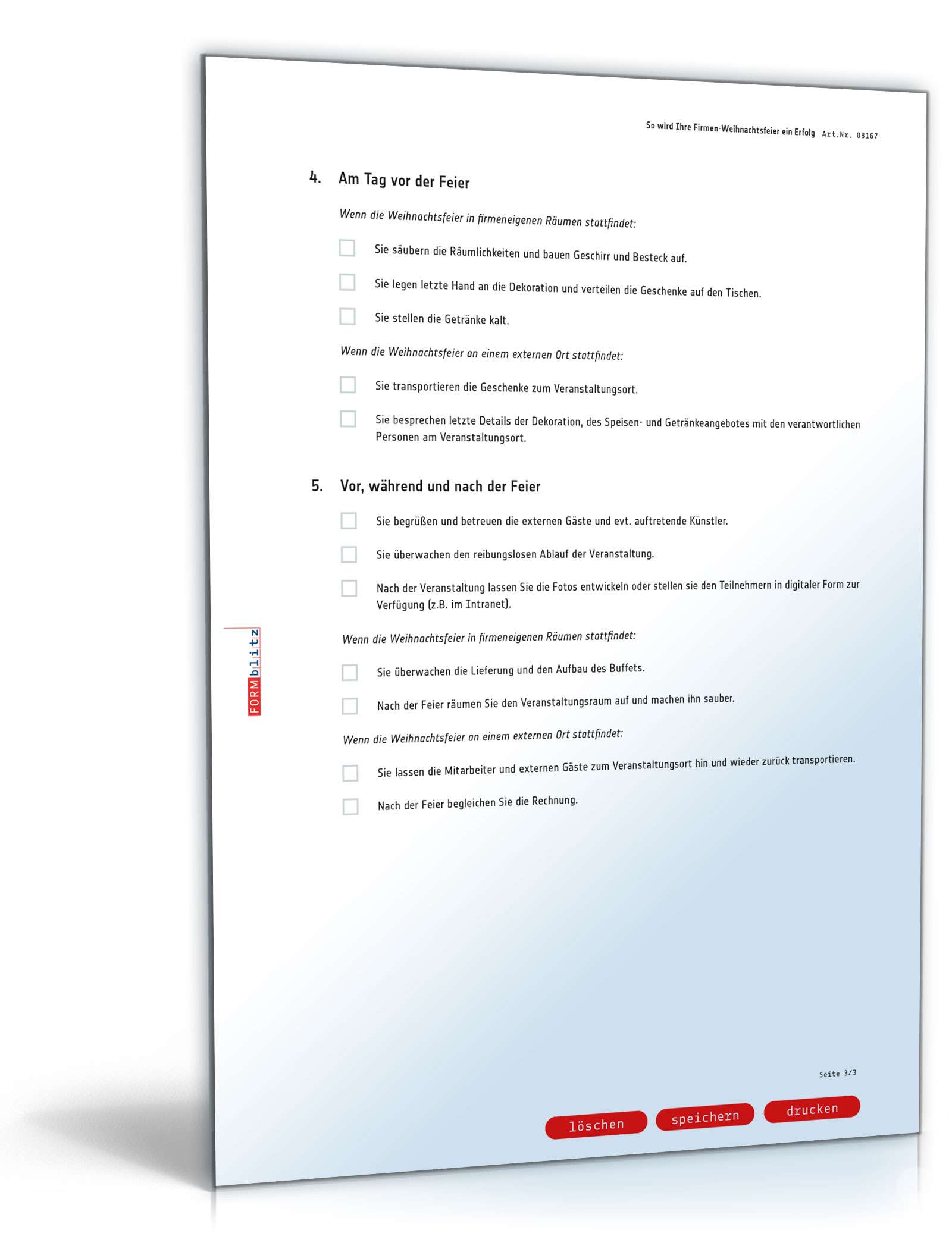 Das Weihnachtsfeier-Paket Excel. Seite: 5