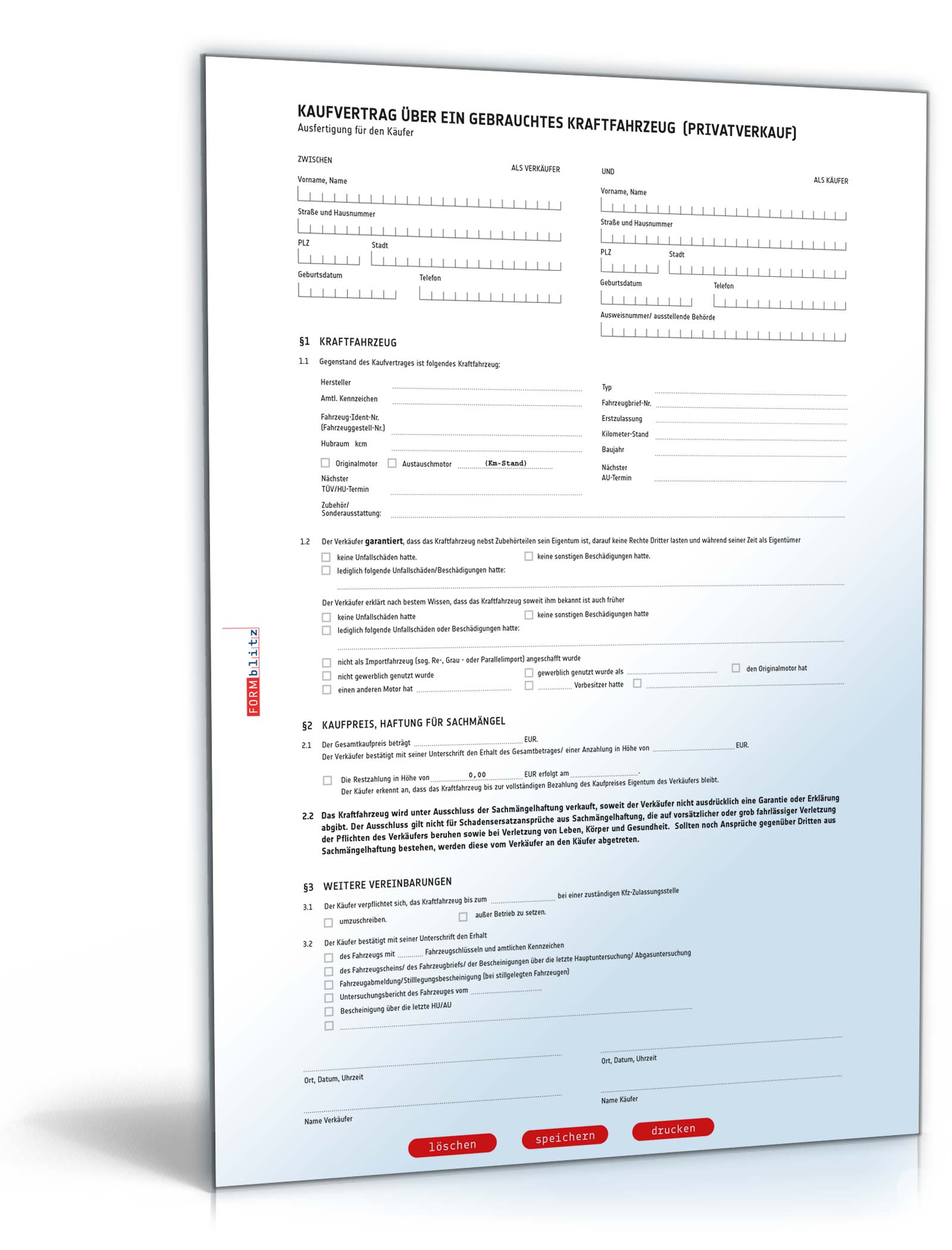 Kfz-Kaufvertrag PDF
