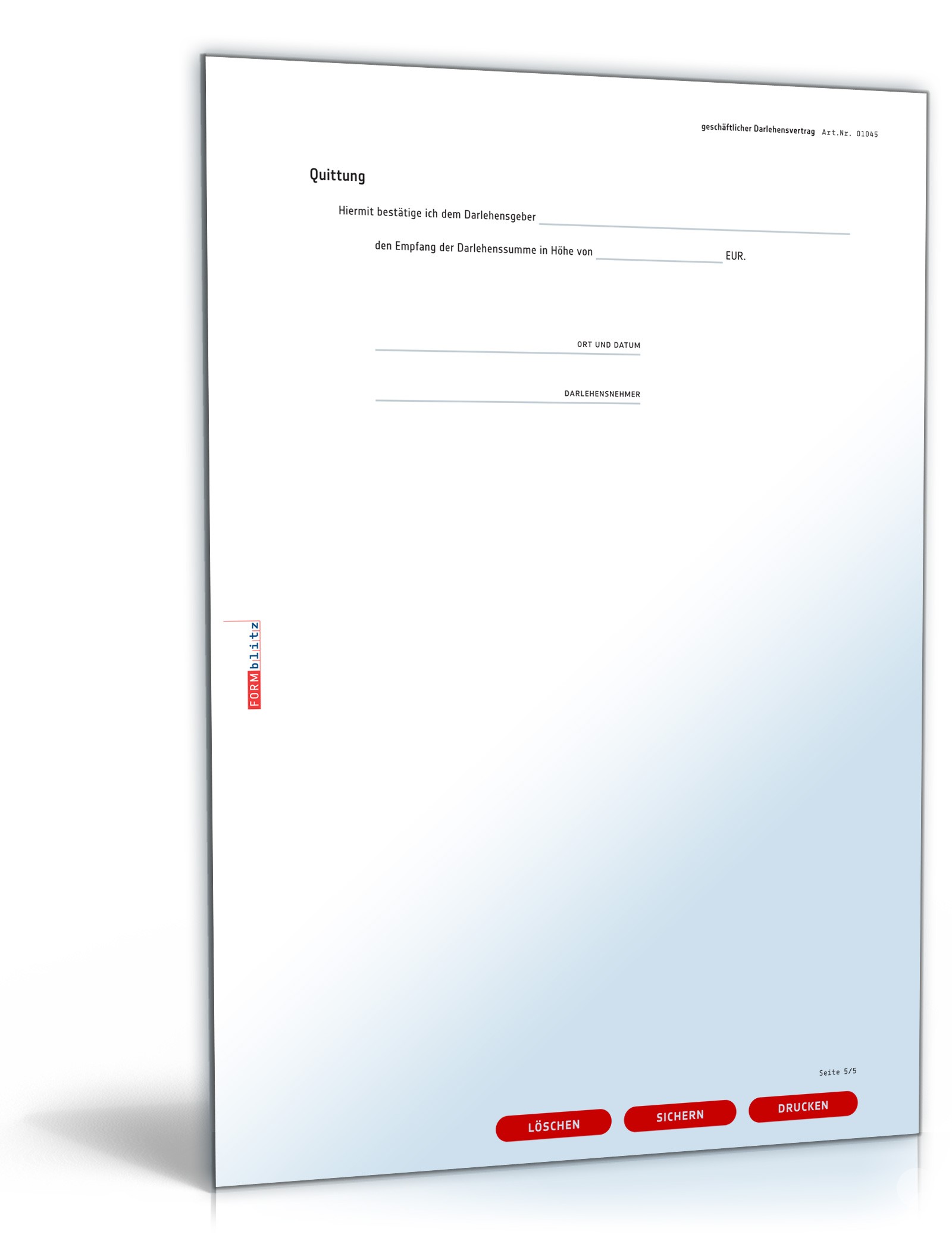 Darlehensvertrag geschäftlich PDF. Seite: 5