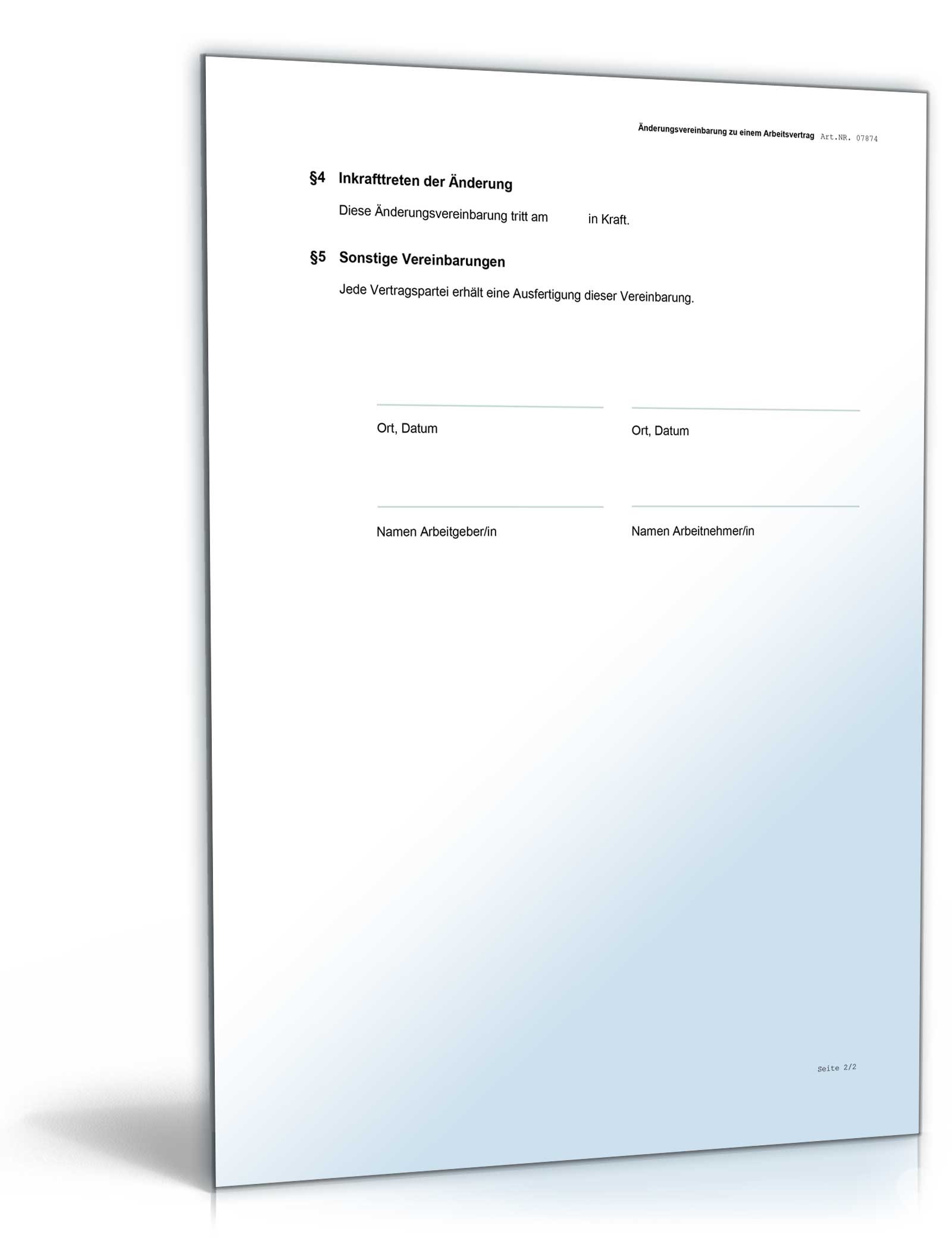 Änderungsvereinbarung Tantieme Word. Seite: 3