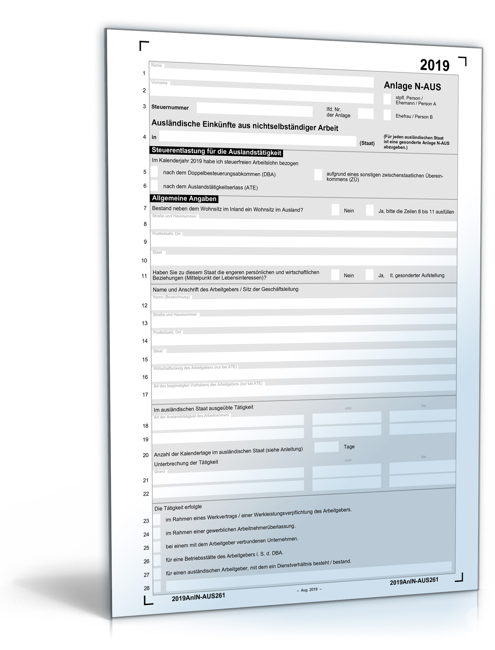 Anlage N-AUS 2019 PDF