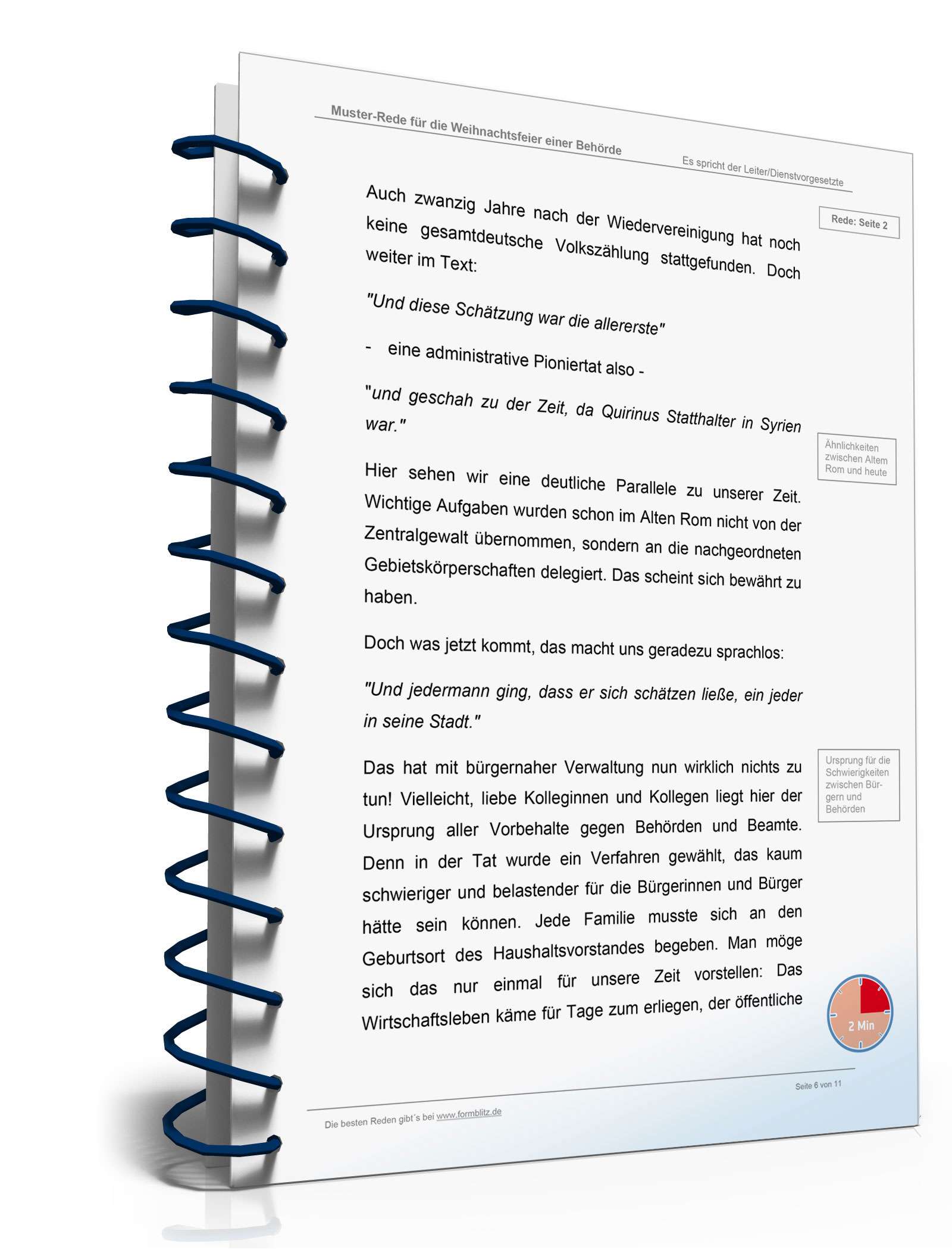 Rede Weihnachtsfeier in einer Verwaltungsbehörde Word. Seite: 6