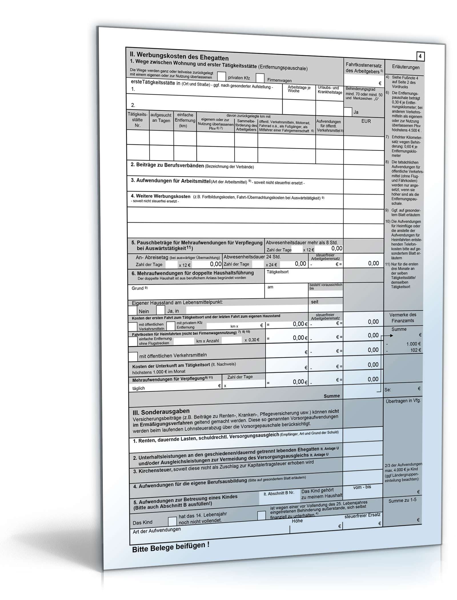 Antrag auf Lohnsteuer-Ermäßigung 2017 PDF. Seite: 4