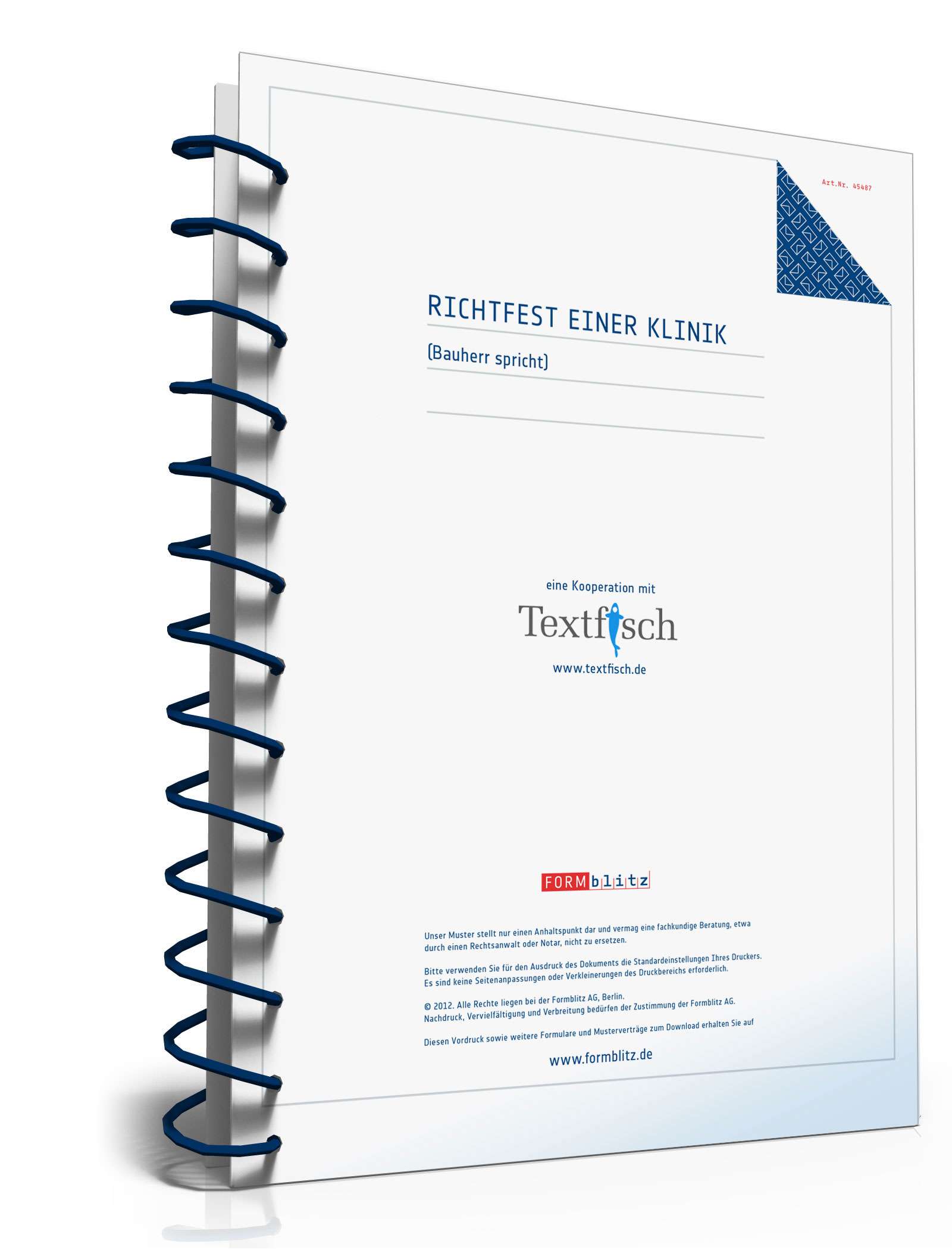 Rede für Richtfest einer Klinik   PDF