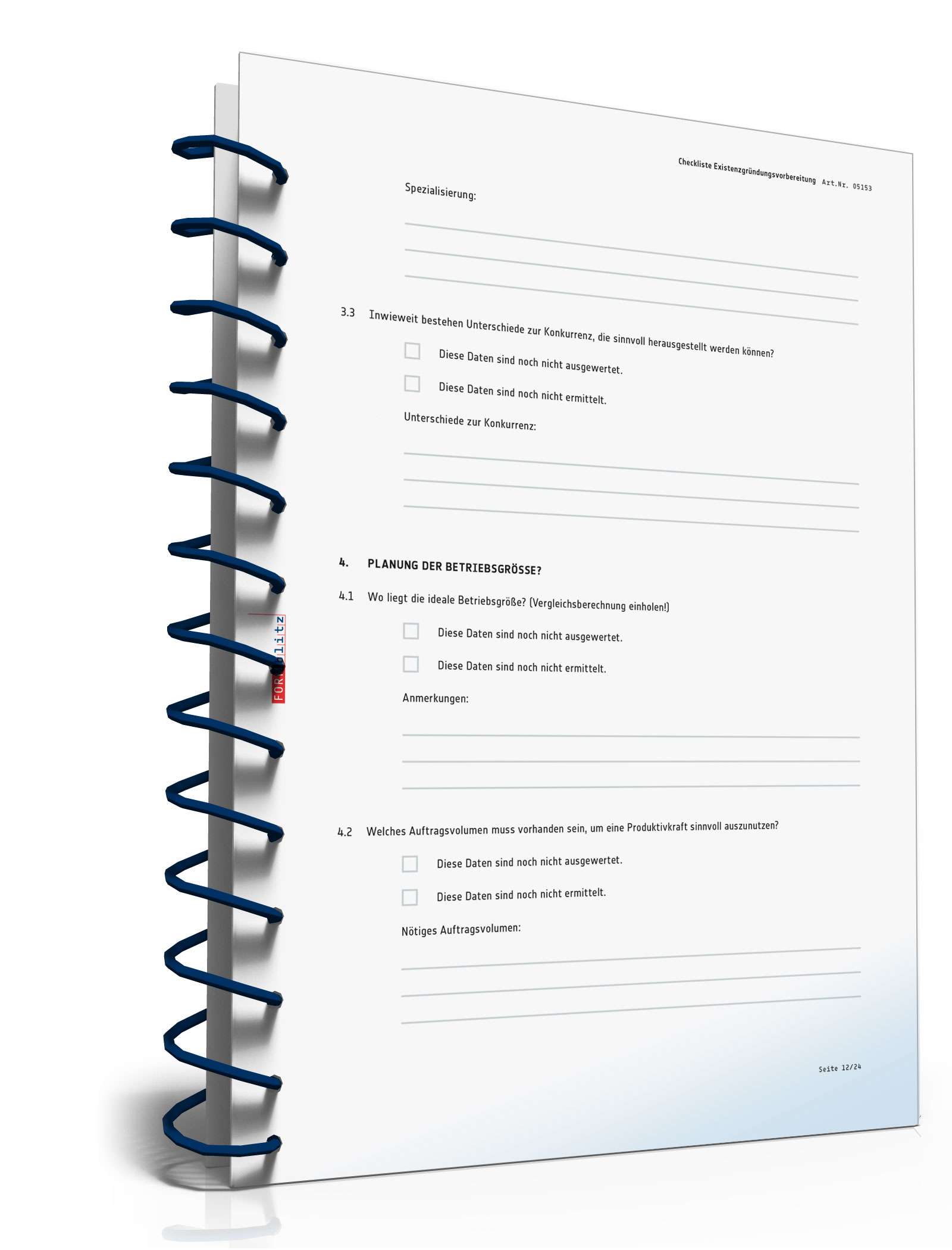 Checkliste Existenzgründung PDF. Seite: 12