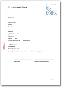 Seemeilenbestätigung Word