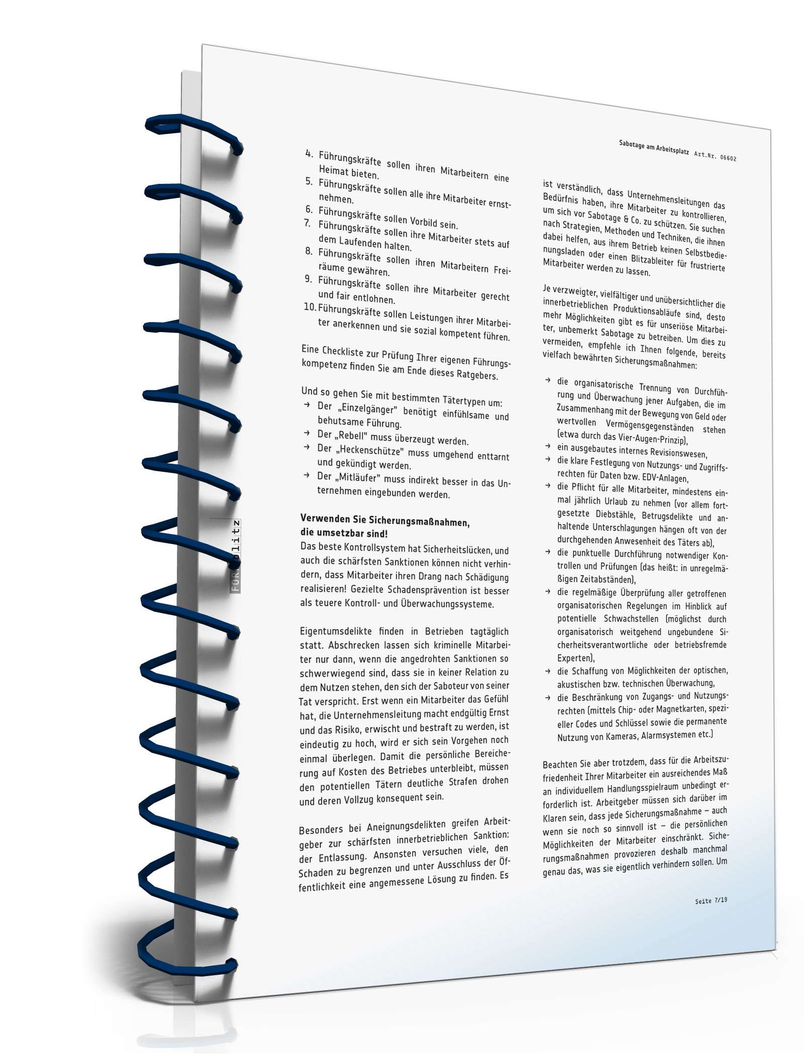 Ratgeber Sabotage Arbeitsplatz PDF. Seite: 8