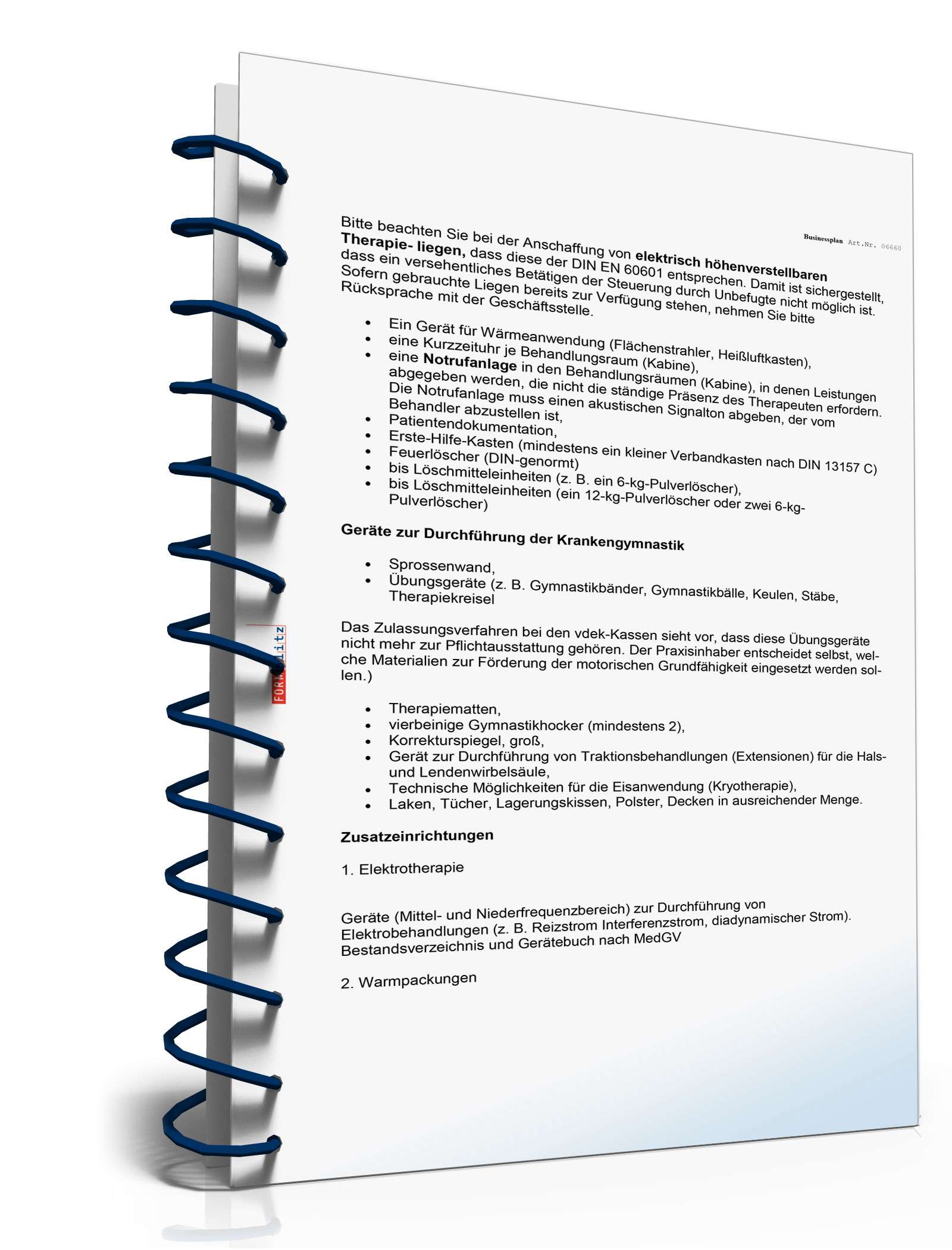 Businessplan Physiotherapie Excel. Seite: 17