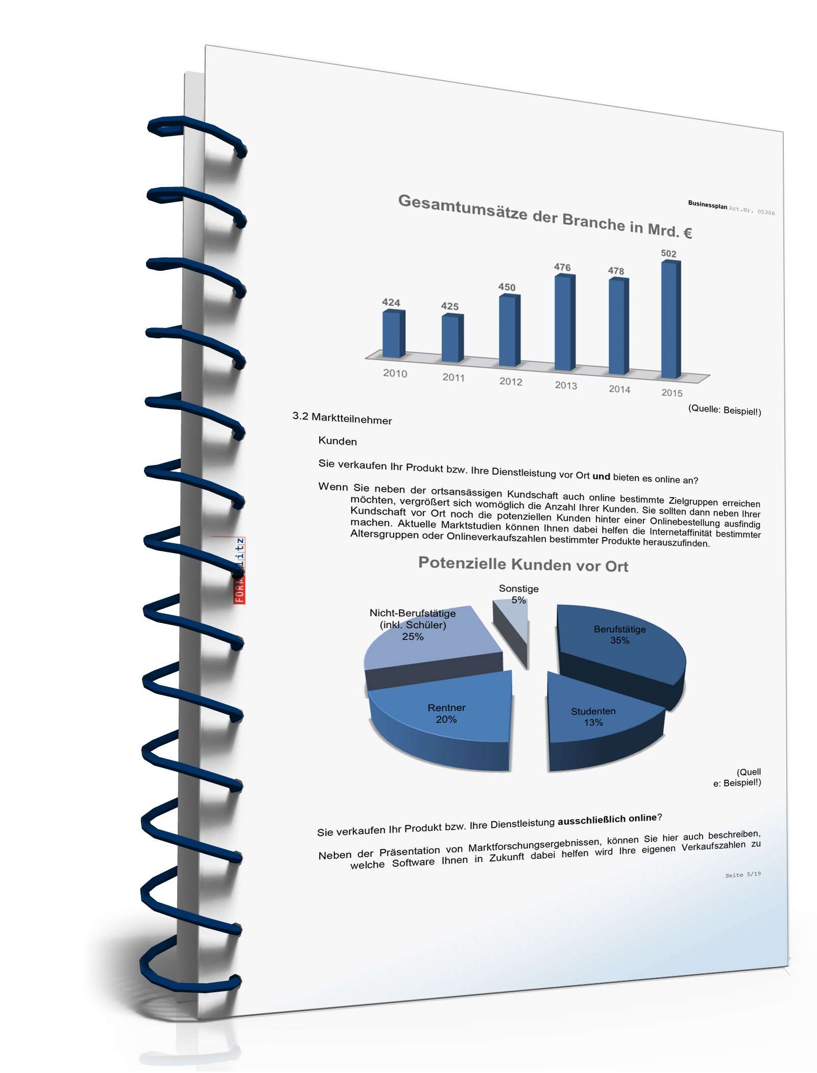 Businessplan Online-Shop Excel. Seite: 3