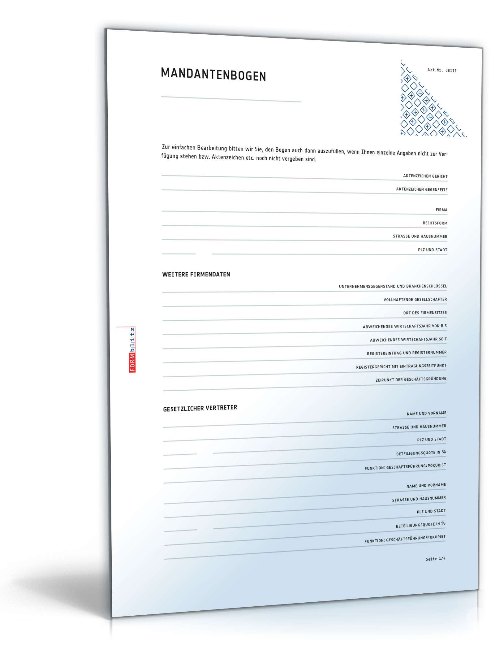 Mandantenbogen Unternehmen PDF