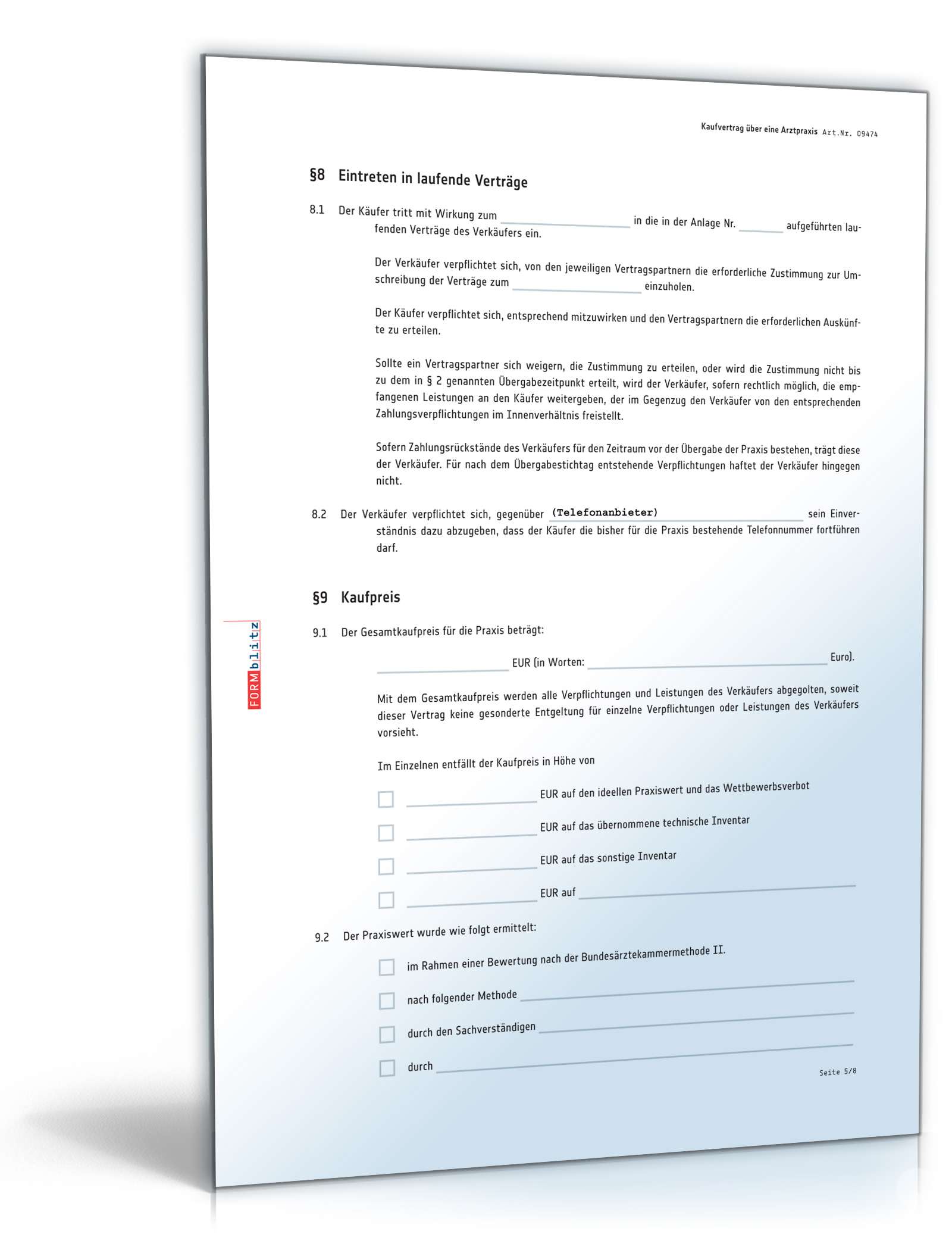 Kaufvertrag Praxis PDF. Seite: 5