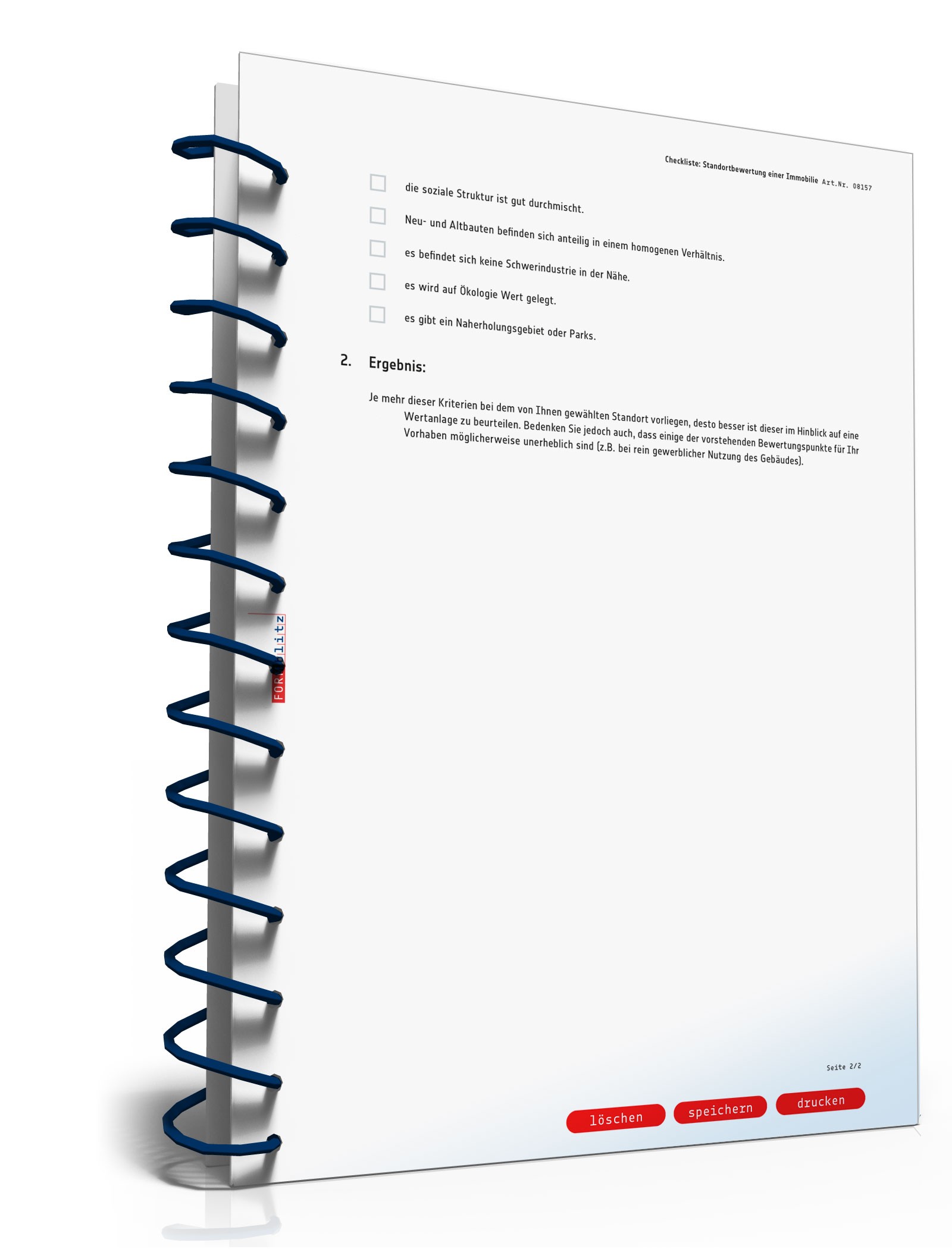 Checkliste Standortbewertung Immobilie PDF. Seite: 3
