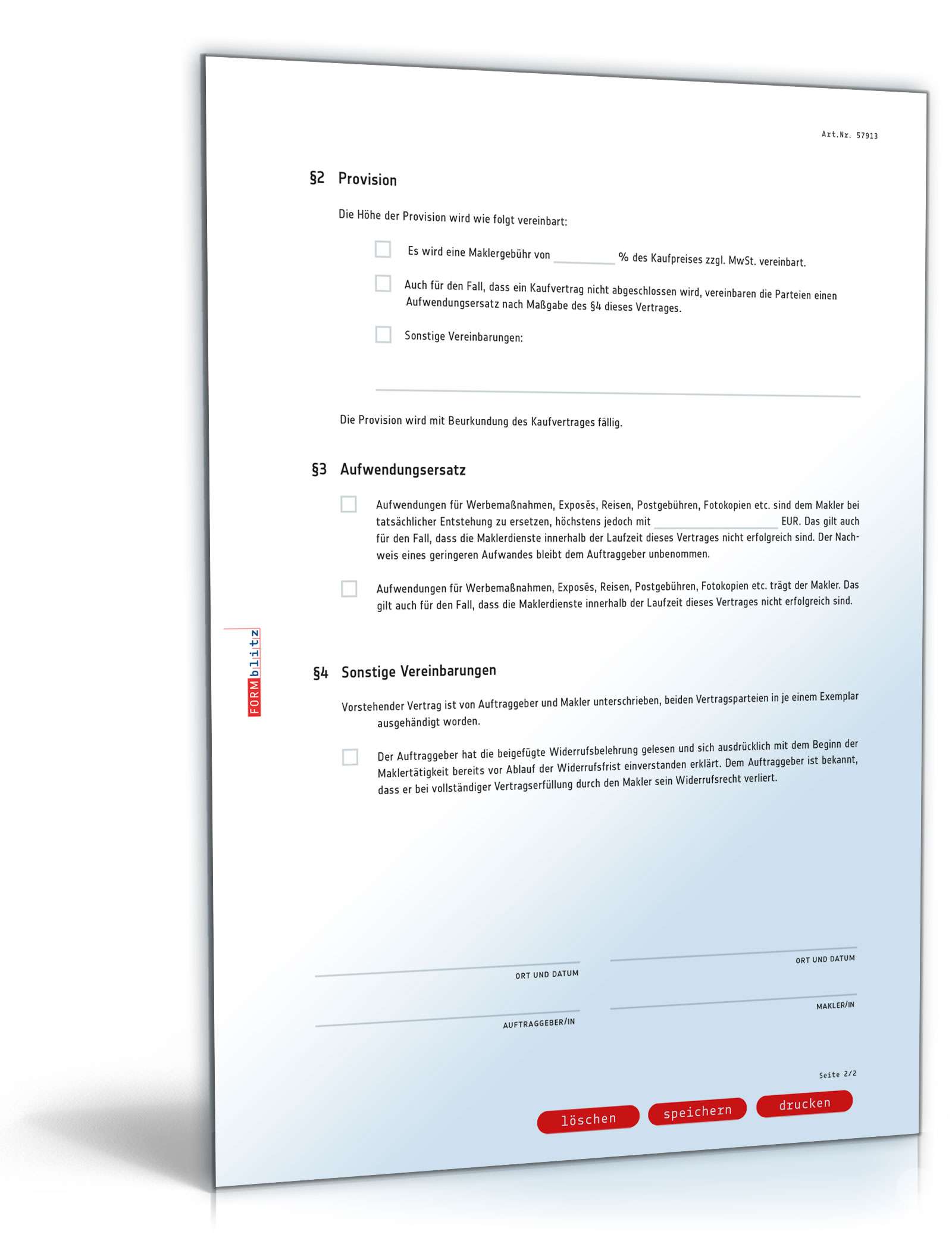 Nachweisbestätigung Makler und Käufer  PDF. Seite: 3