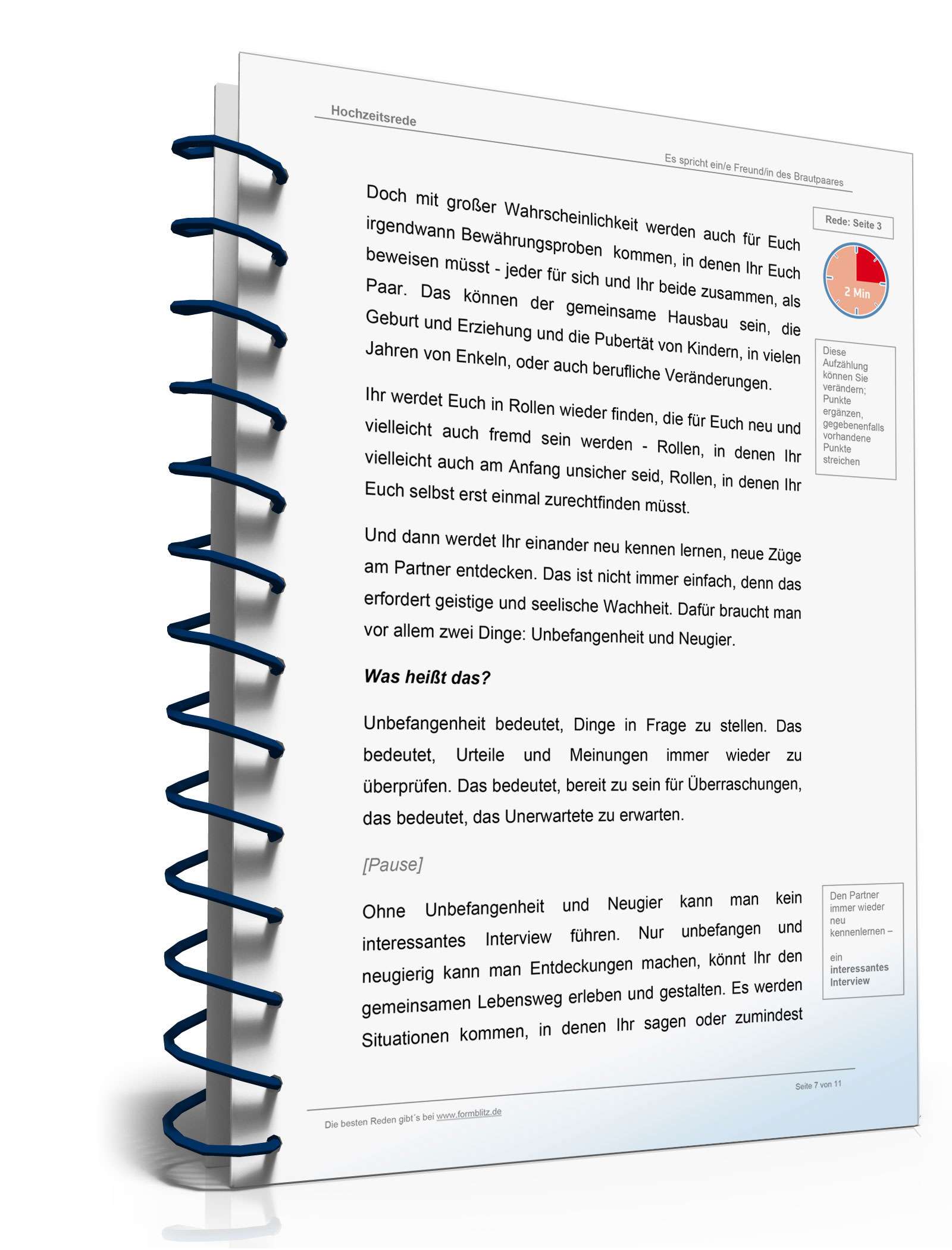 Hochzeitsrede Trauzeuge/Trauzeugin Excel. Seite: 7