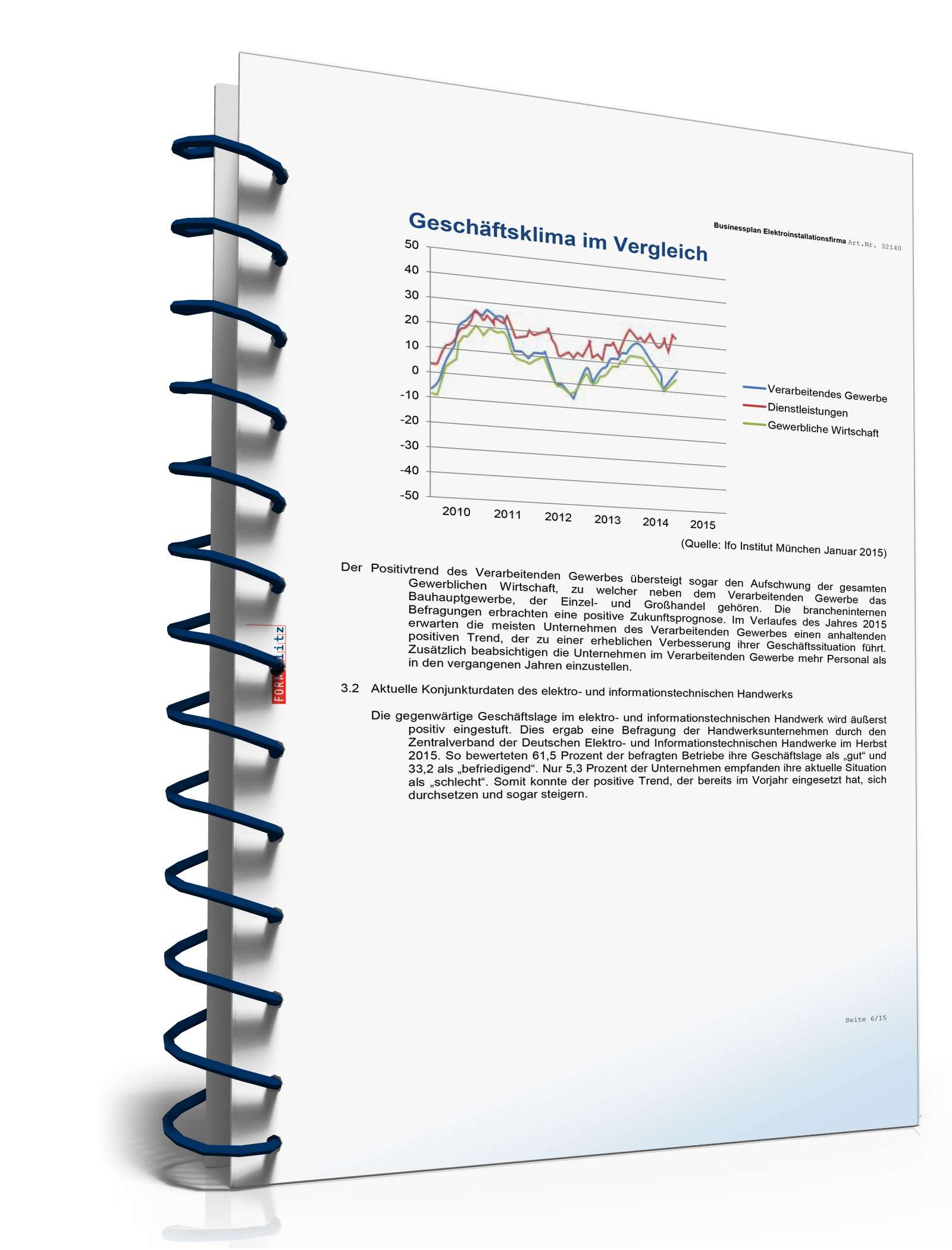 Businessplan Elektroinstallationsbetrieb Excel. Seite: 4