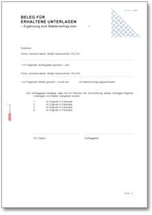 Quittung Maklerunterlagen Word