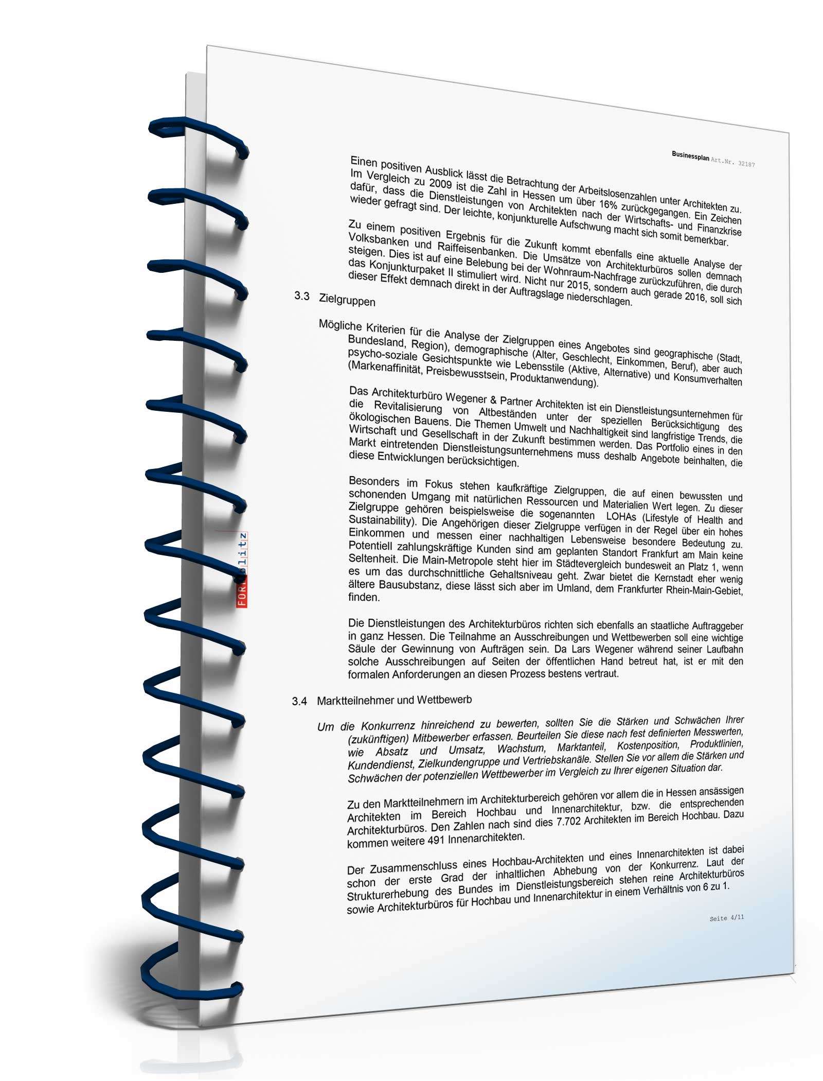Businessplan Architekturbüro Excel. Seite: 10