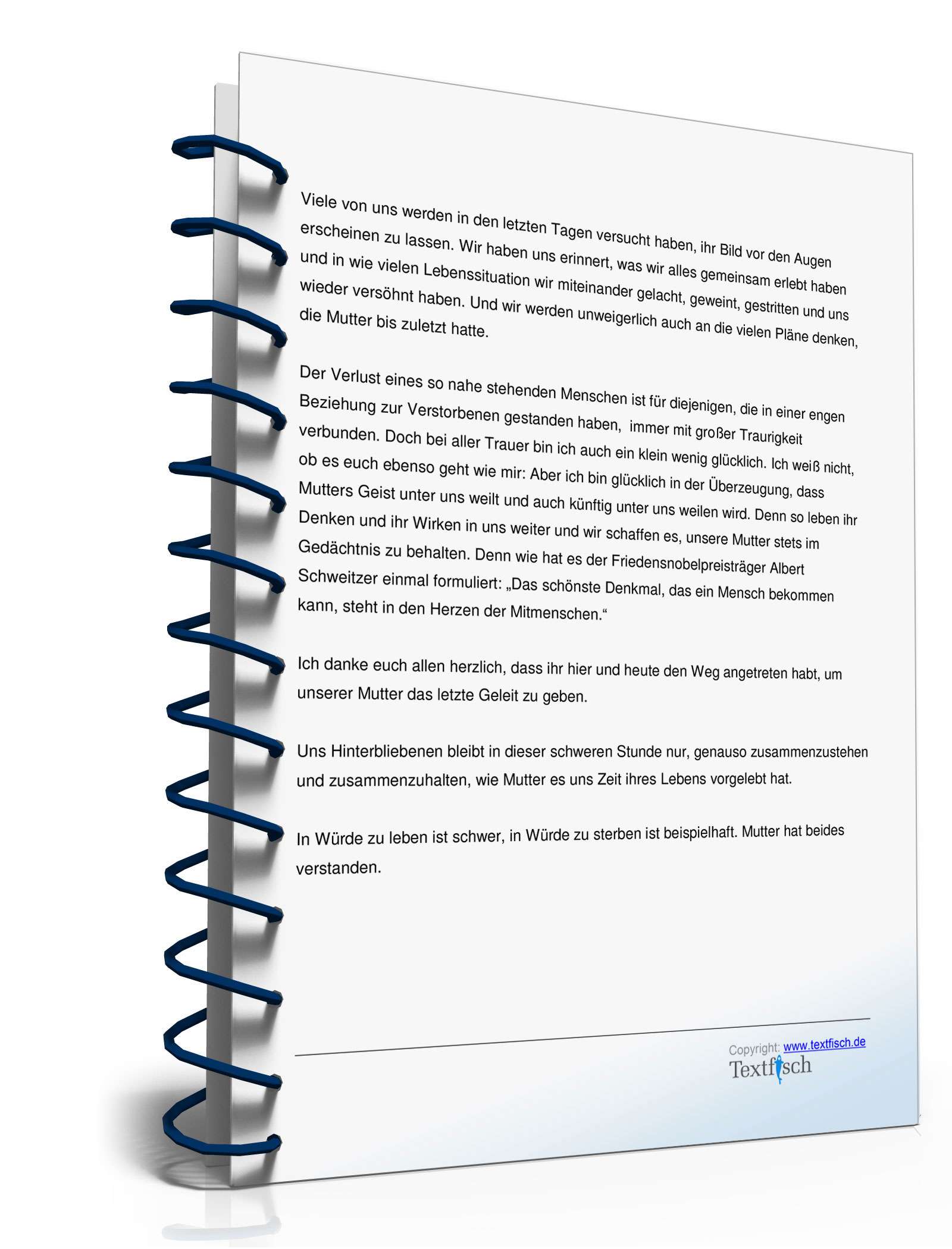 Trauerrede für die verstorbene Mutter PDF. Seite: 3