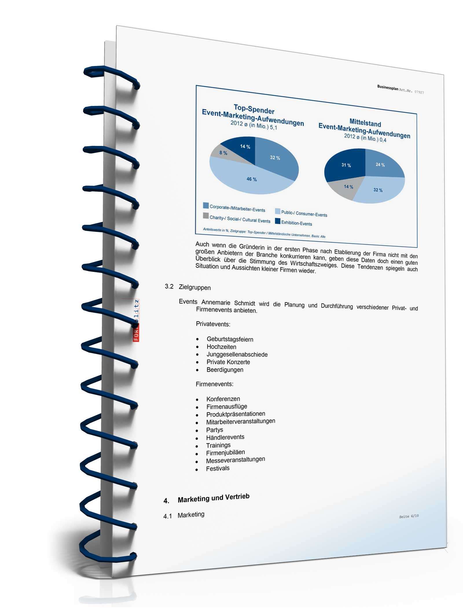 Businessplan Eventagentur Excel. Seite: 6