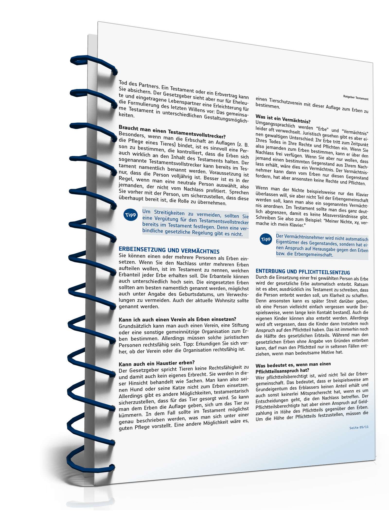 Ratgeber Testament und Berliner Testament PDF. Seite: 5