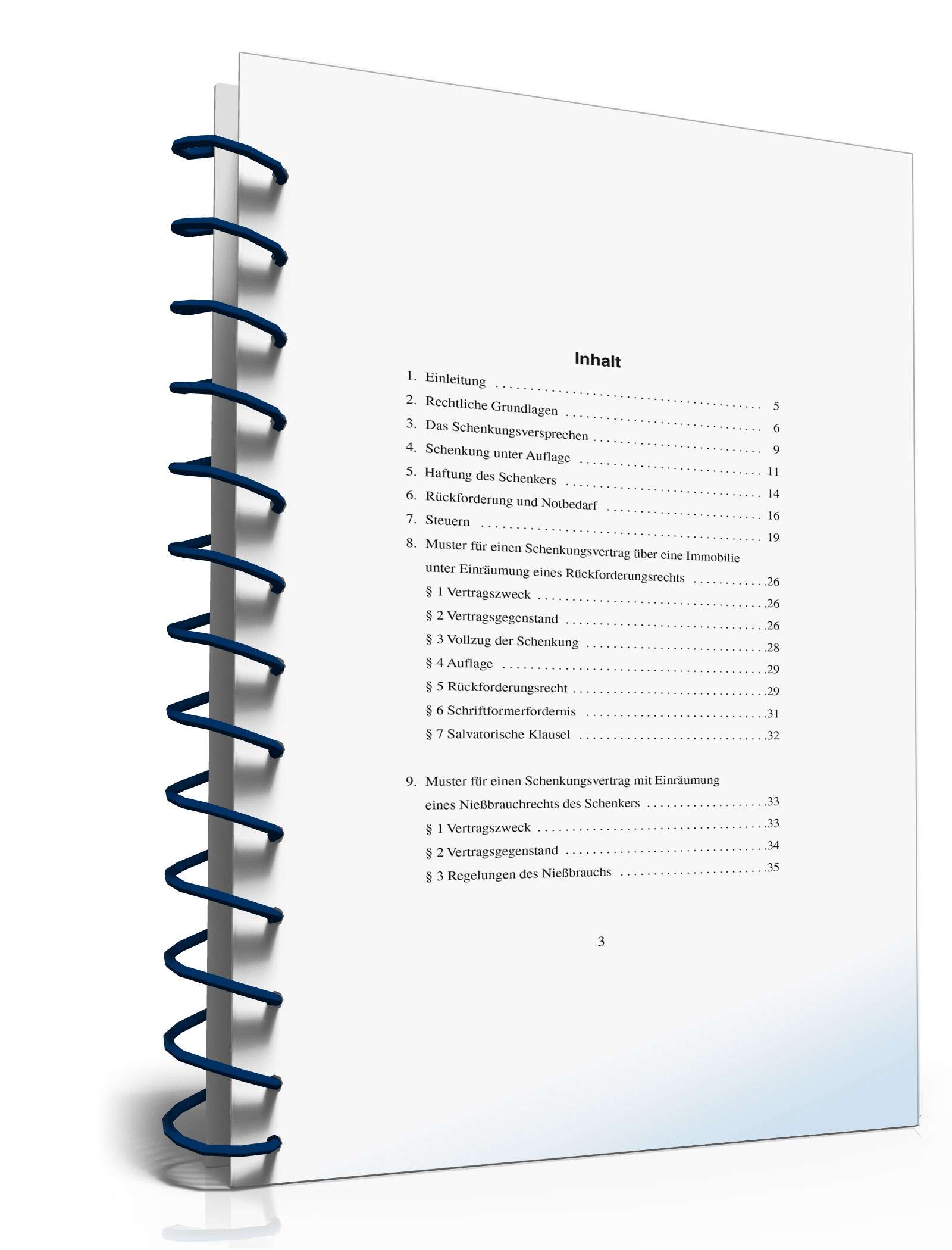 Ratgeber Schenkungsvertrag PDF. Seite: 3