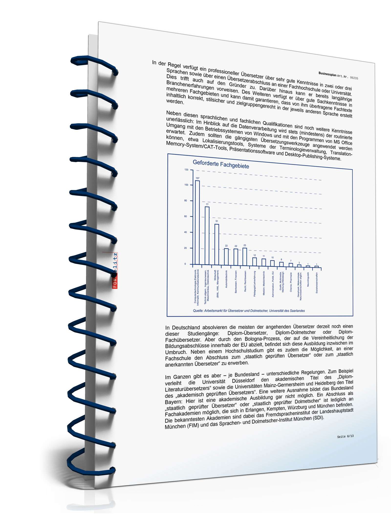 Businessplan Übersetzungsbüro Excel. Seite: 9
