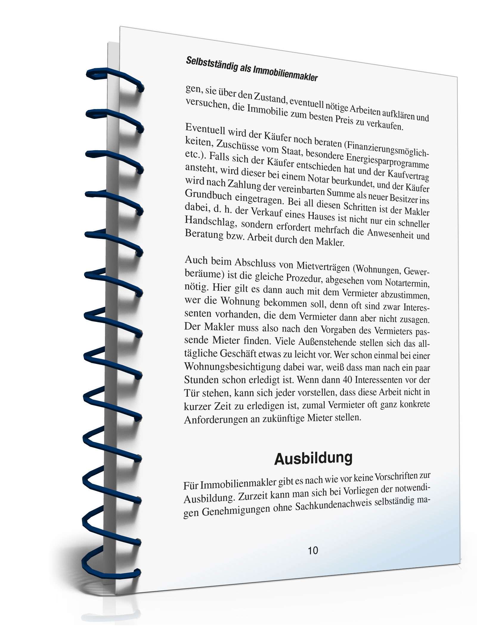 Selbstständig als Immobilienmakler PDF. Seite: 10