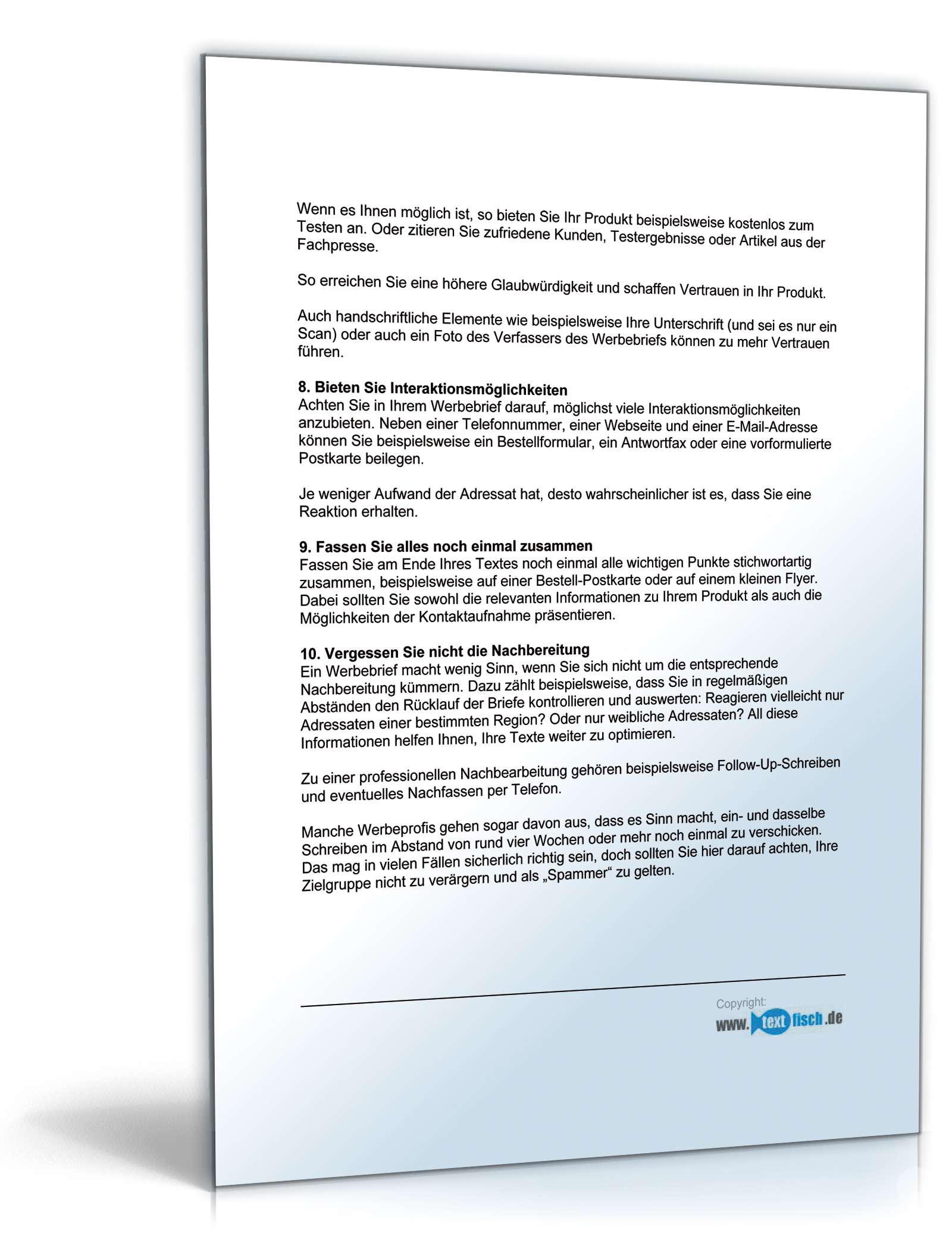 Werbebrief eines Designers/Grafikers  PDF. Seite: 6