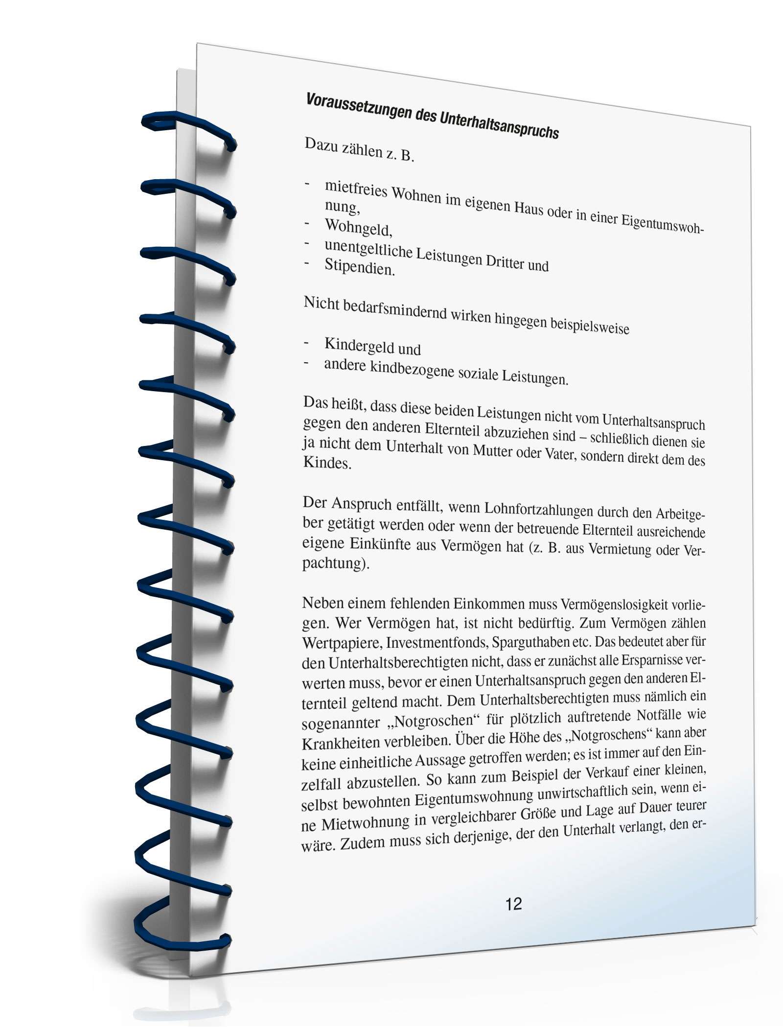 Ratgeber Unterhaltsanspruch Geburt PDF. Seite: 12