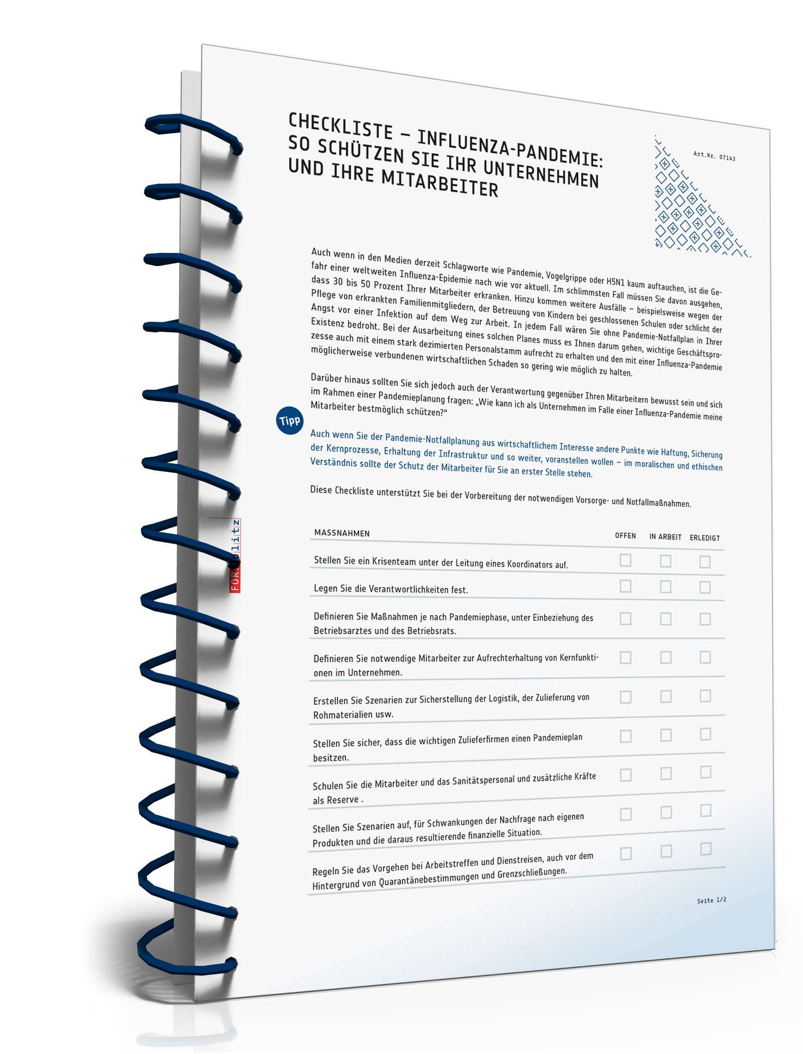 Checkliste Influenza-Pandemie  PDF