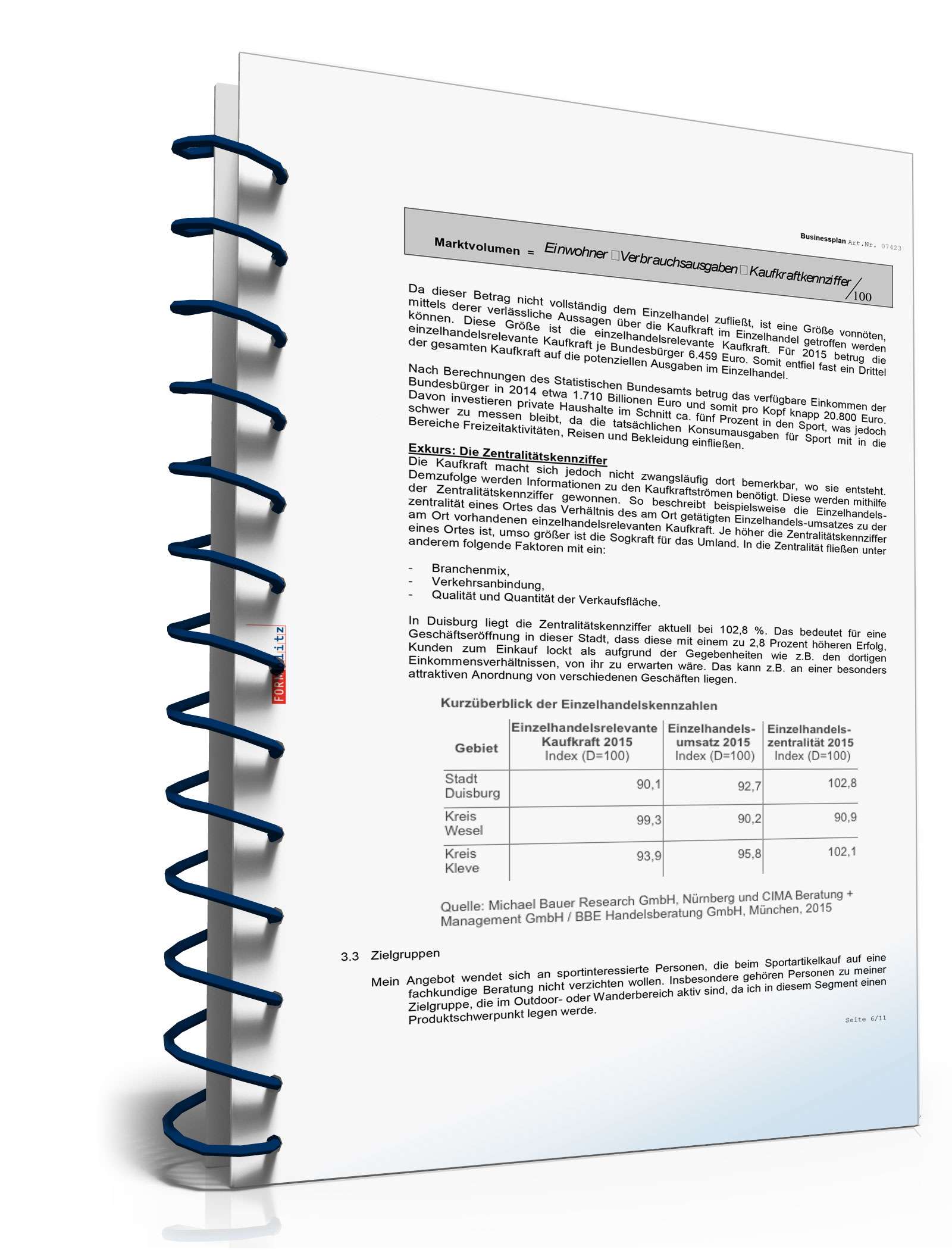 Businessplan Sportartikelladen Excel. Seite: 5