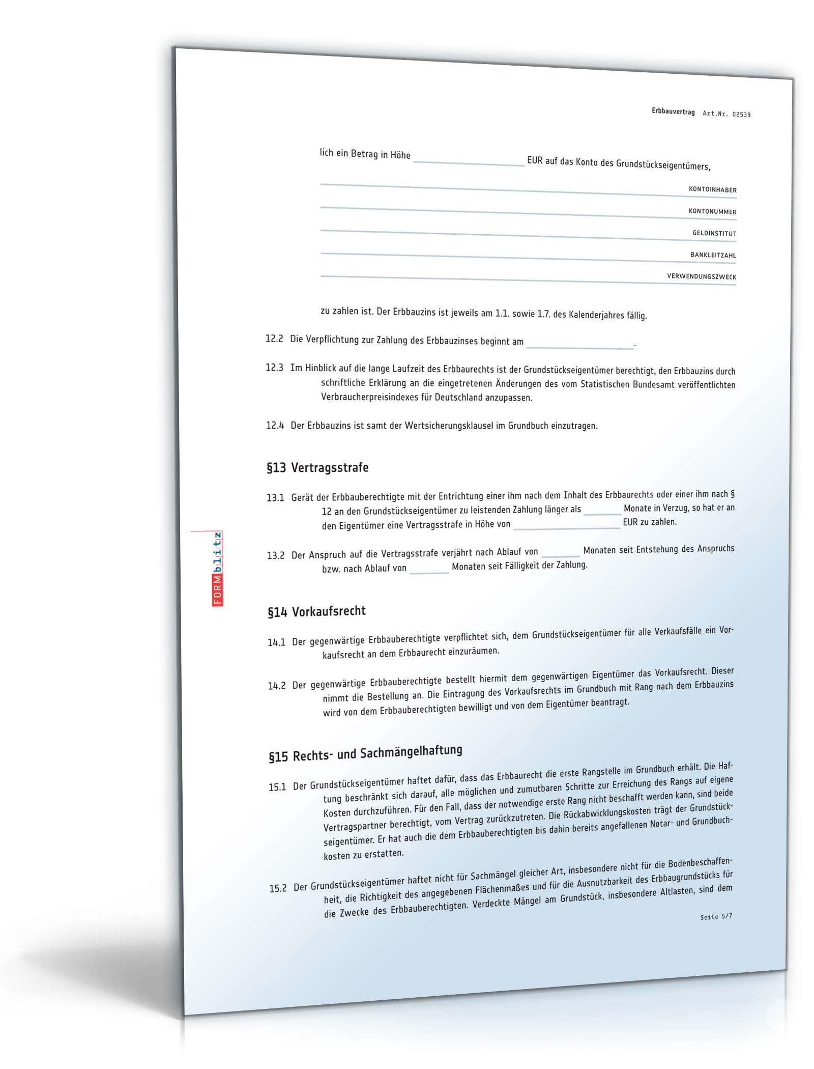 Erbbauvertrag PDF. Seite: 5