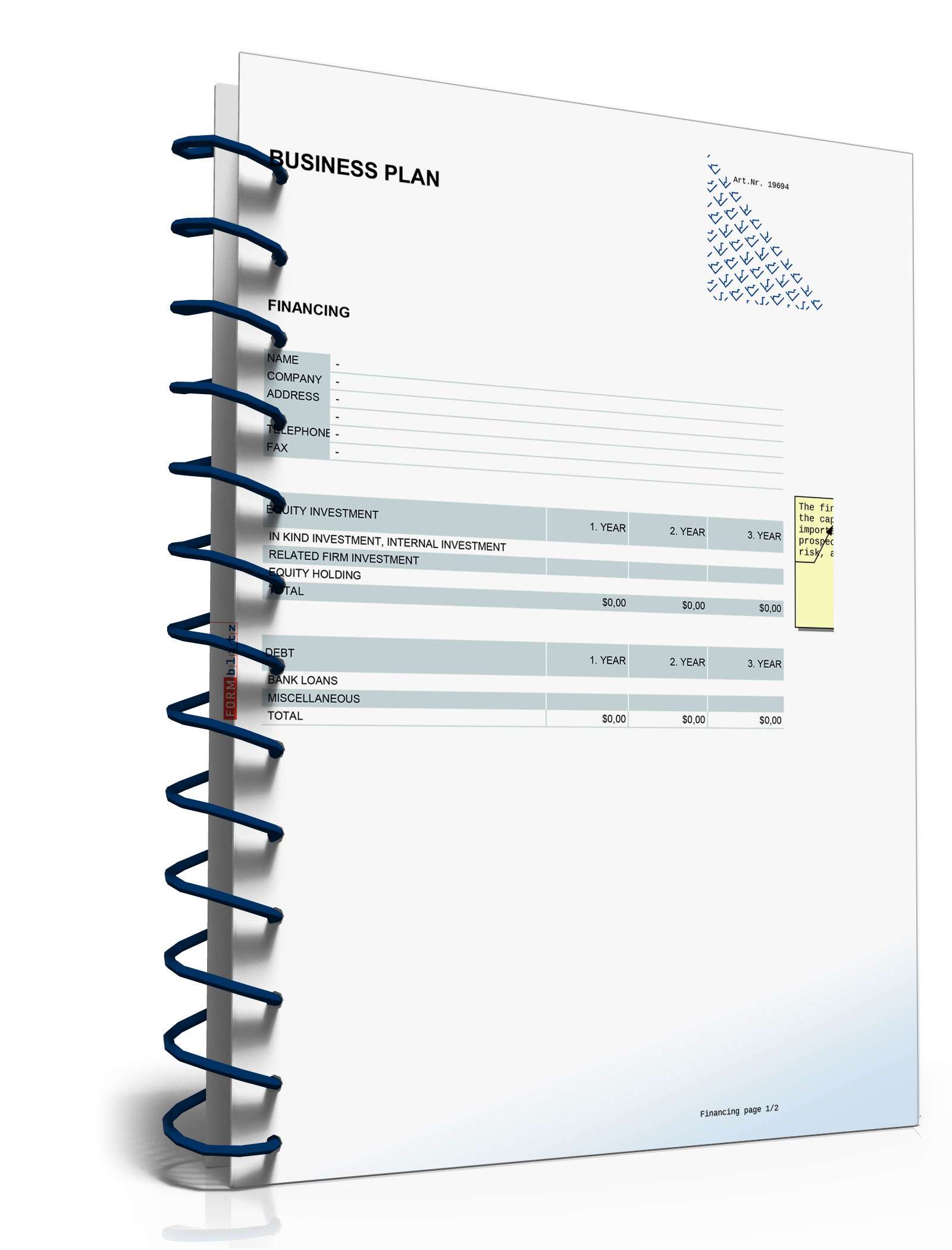 Businessplan auf Englisch Excel. Seite: 13