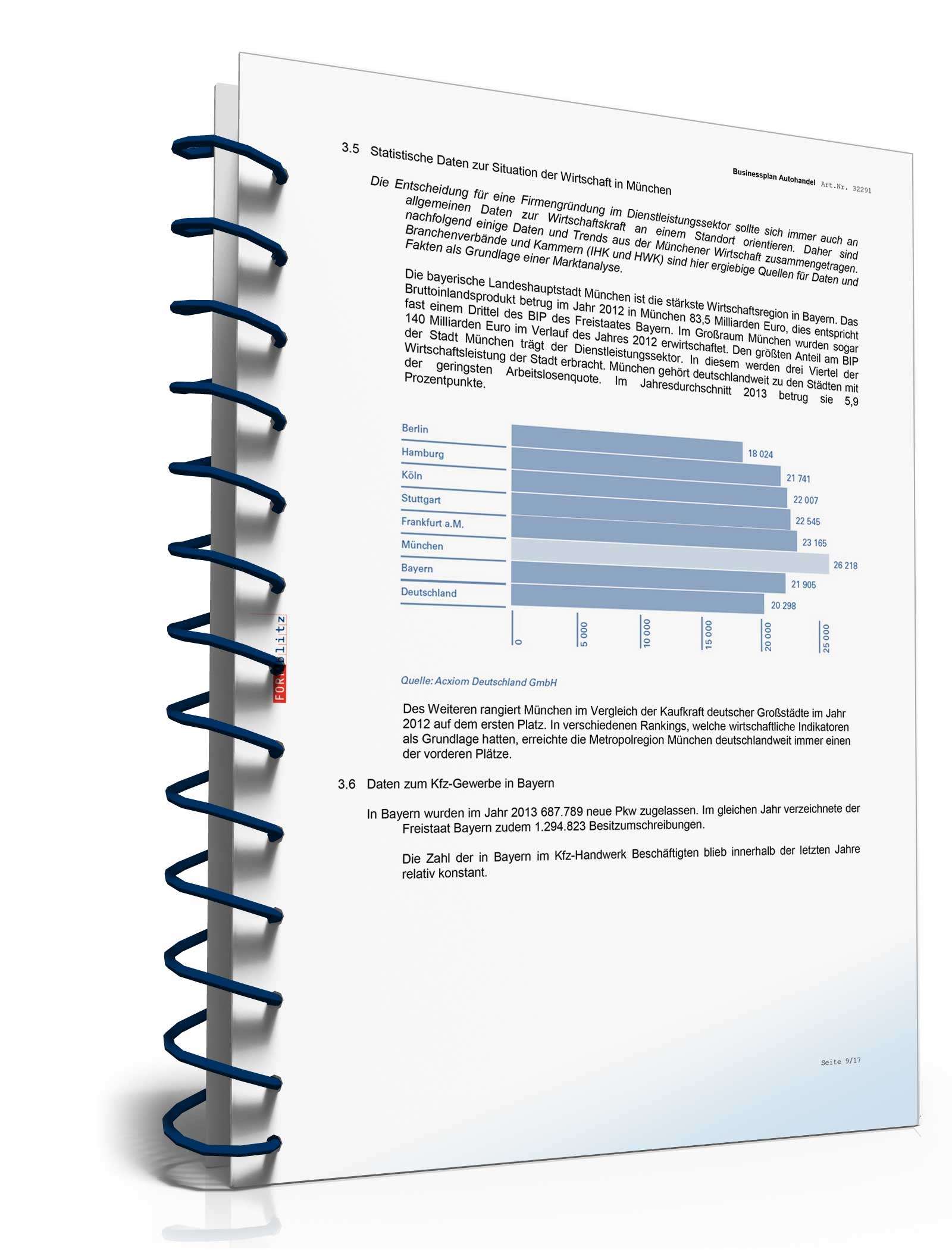 Businessplan Autohandel Excel. Seite: 8