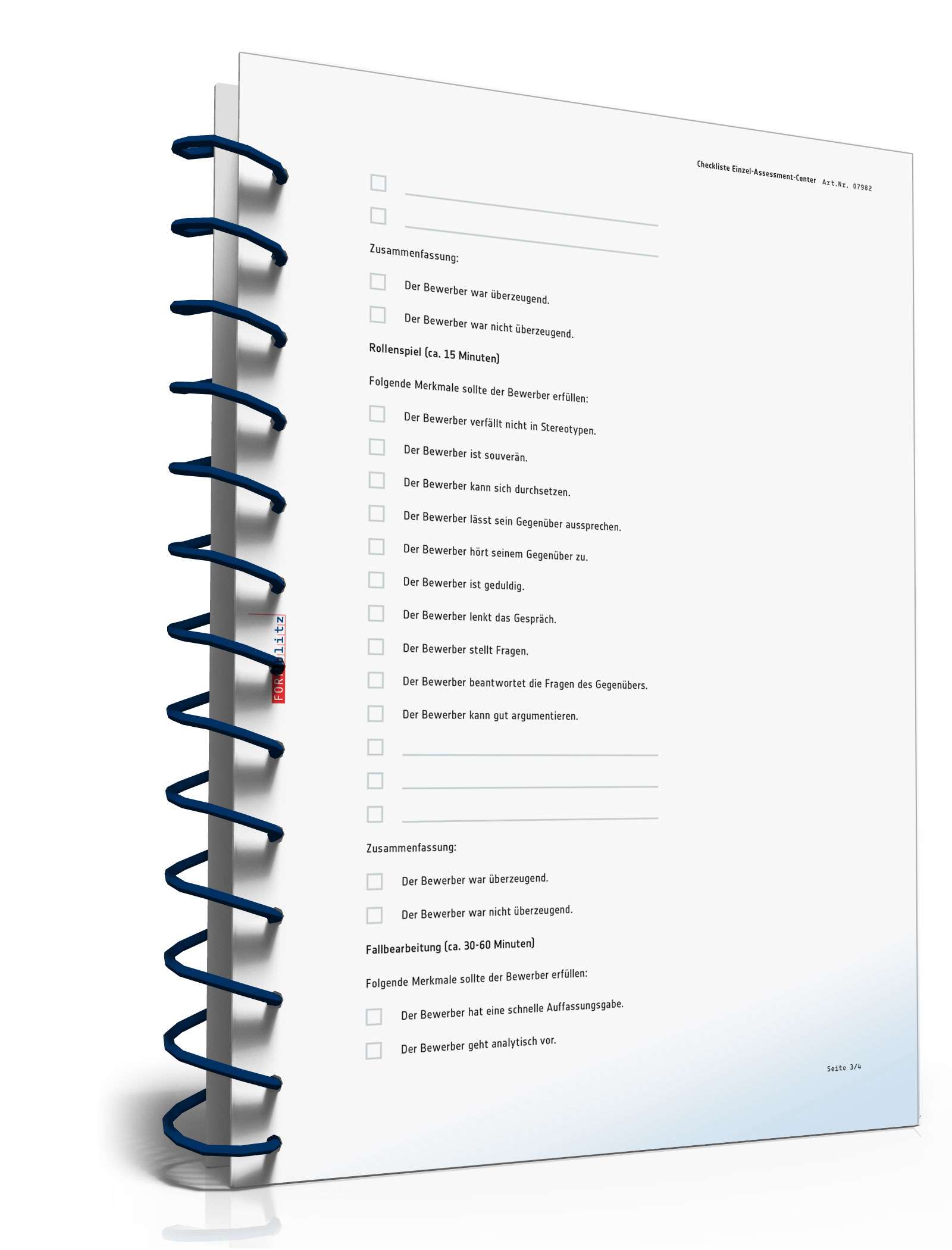 Checkliste Einzel-Assessment-Center PDF. Seite: 3