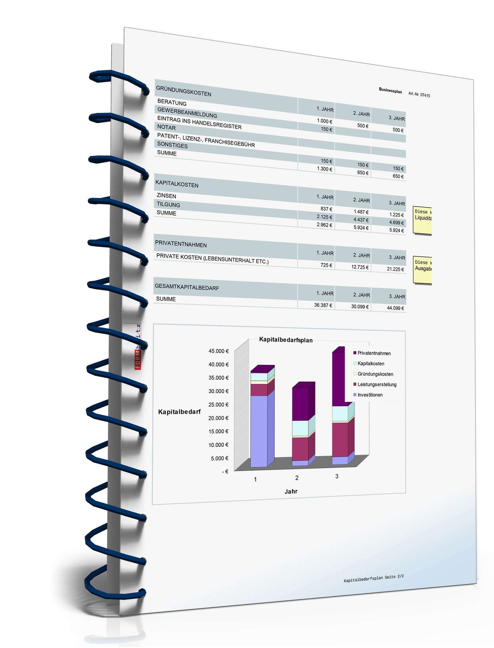 Businessplan Hausmeisterservice Excel. Seite: 19