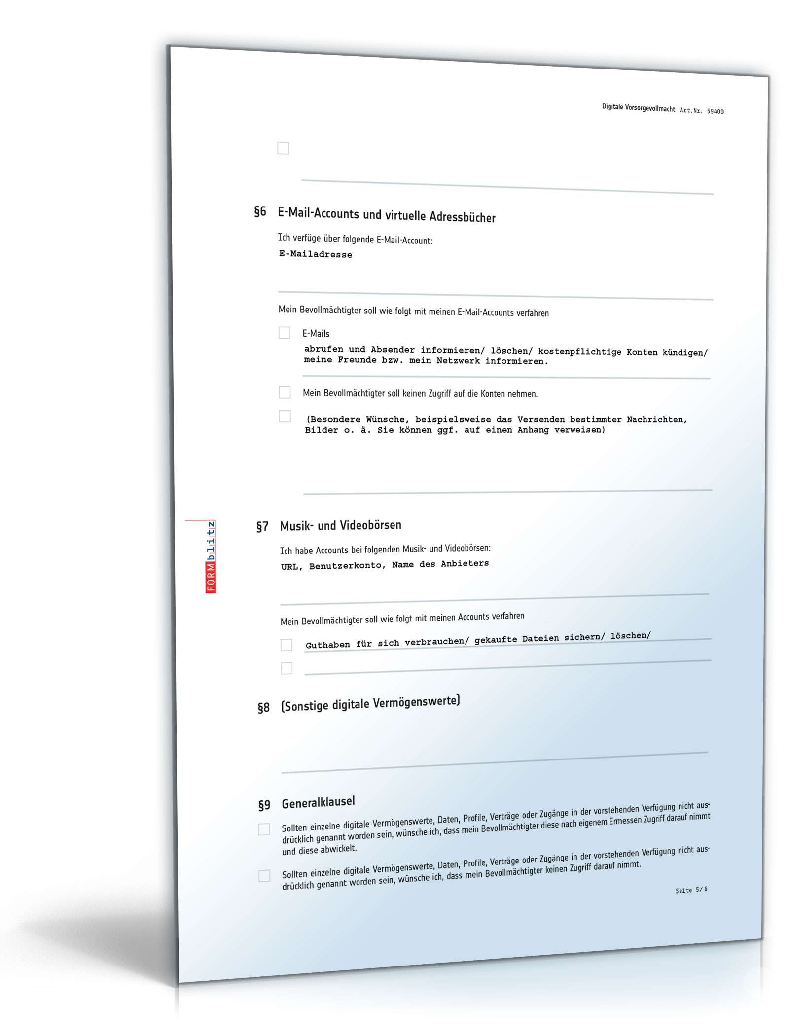 Digitale Vollmacht PDF. Seite: 6