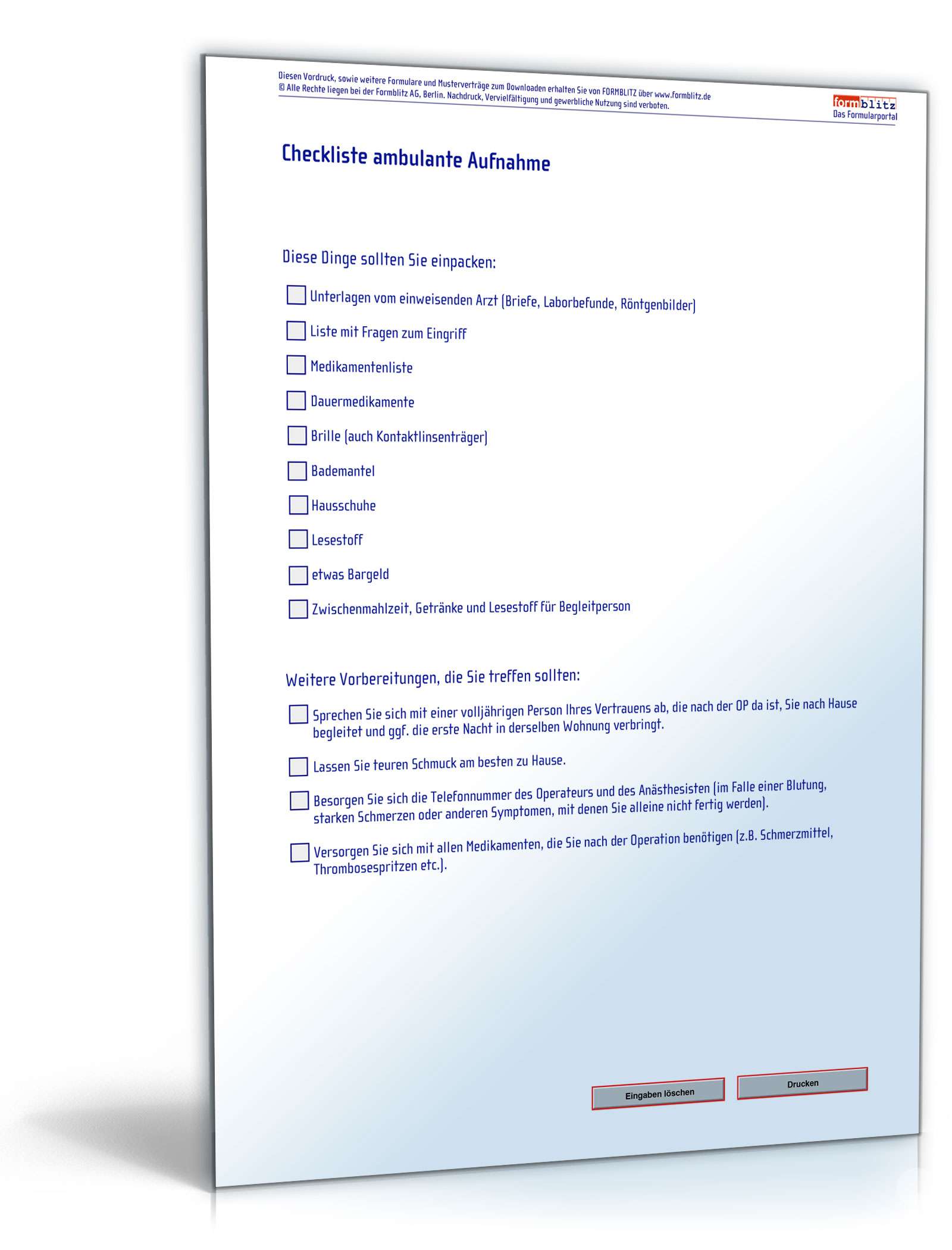 Checkliste ambulante Aufnahme PDF